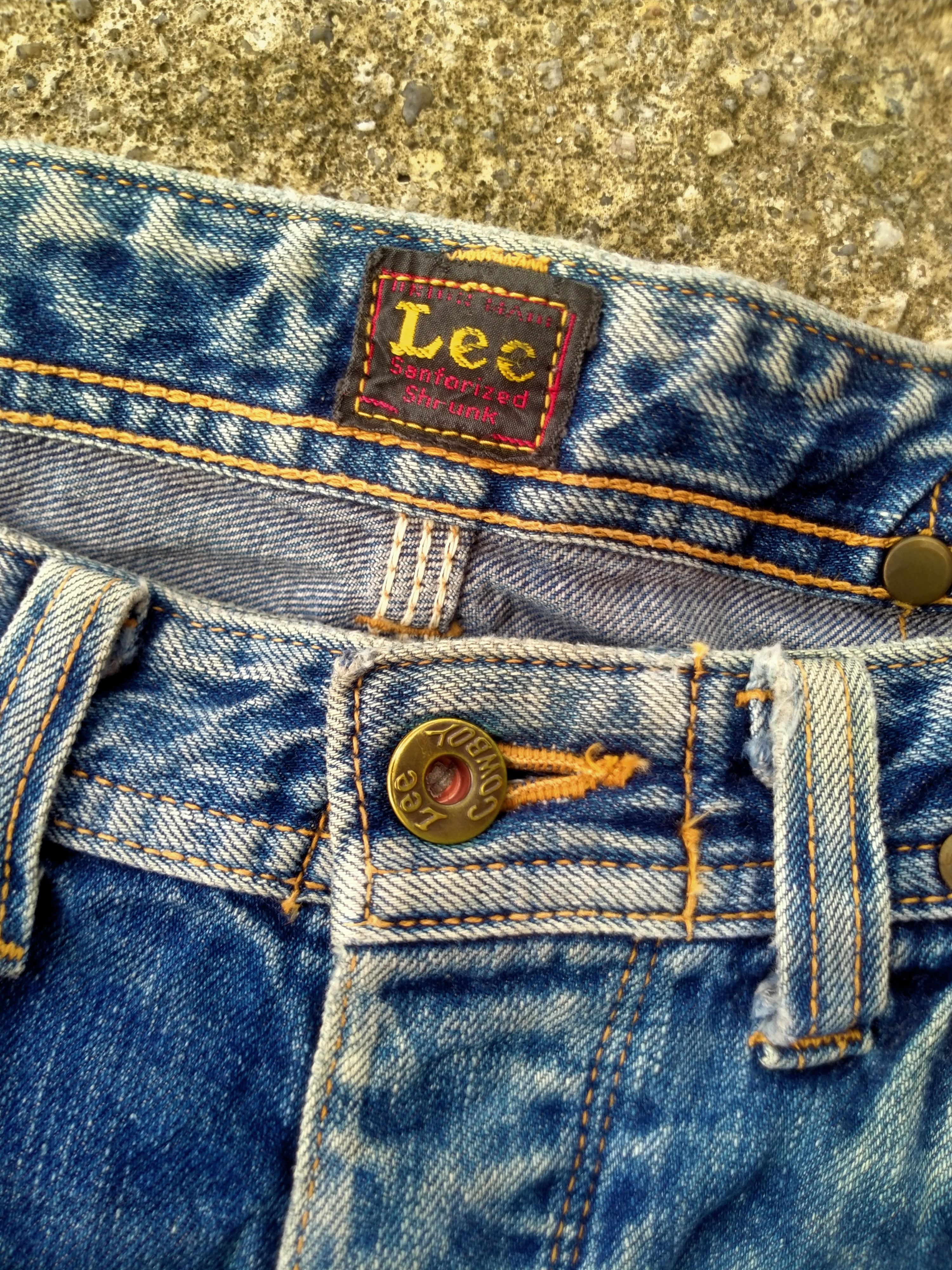 Japanese Brand DISTRESSED LEE COWBOY BUNKLE SELVEDGE DENIM Size US 34 / EU 50 - 3 Thumbnail