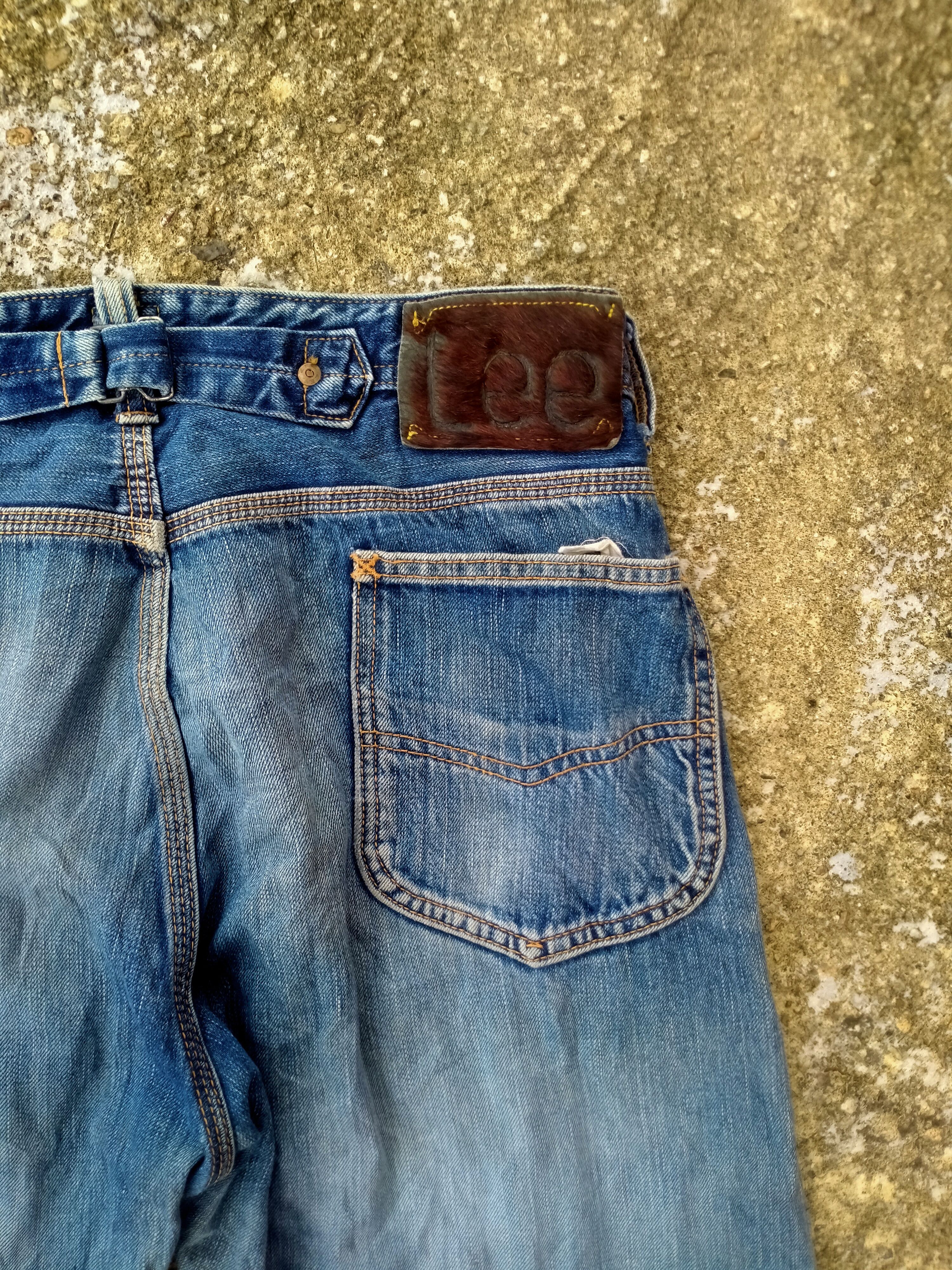 Japanese Brand DISTRESSED LEE COWBOY BUNKLE SELVEDGE DENIM Size US 34 / EU 50 - 10 Thumbnail
