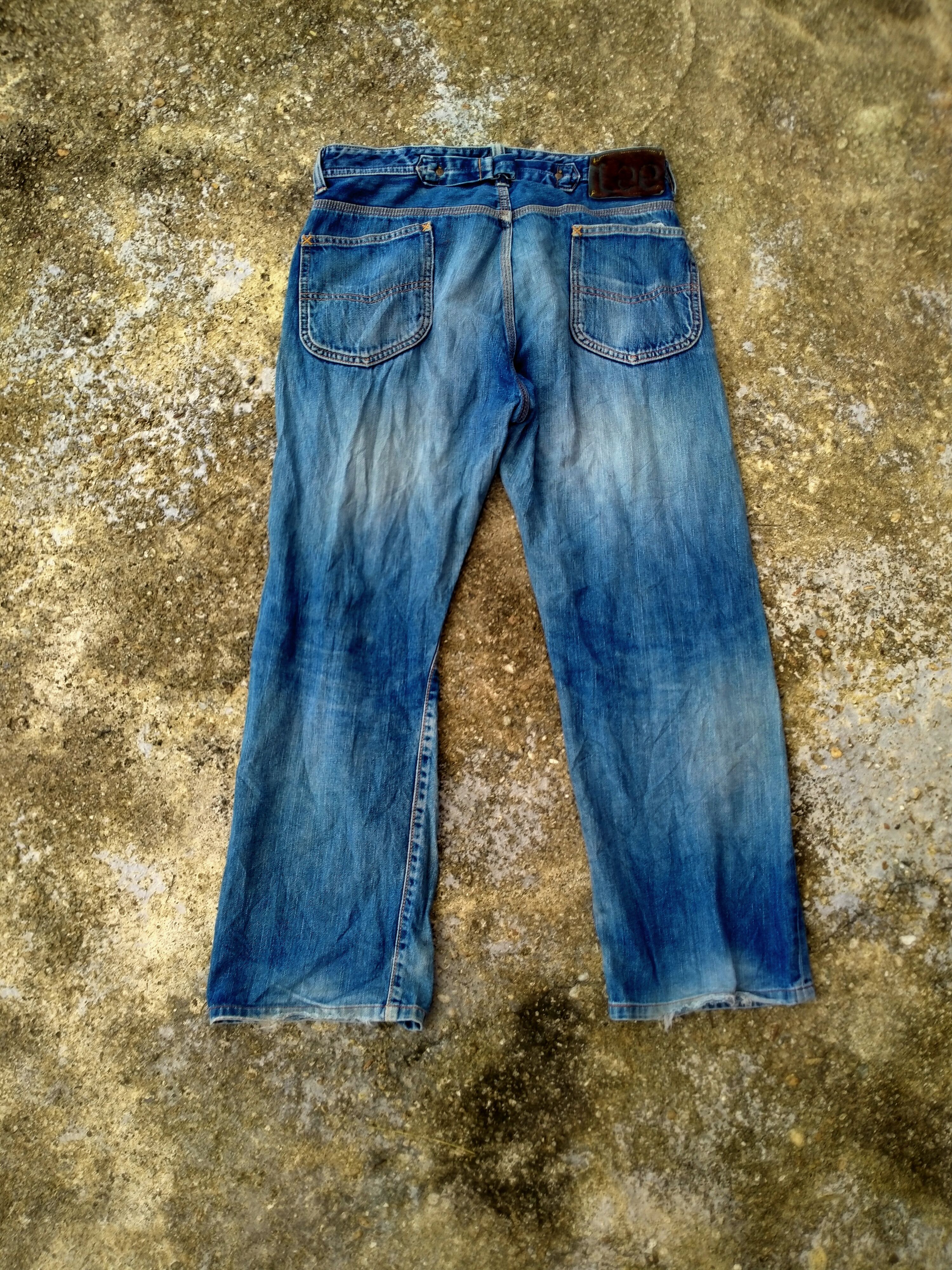 Japanese Brand DISTRESSED LEE COWBOY BUNKLE SELVEDGE DENIM Size US 34 / EU 50 - 11 Thumbnail