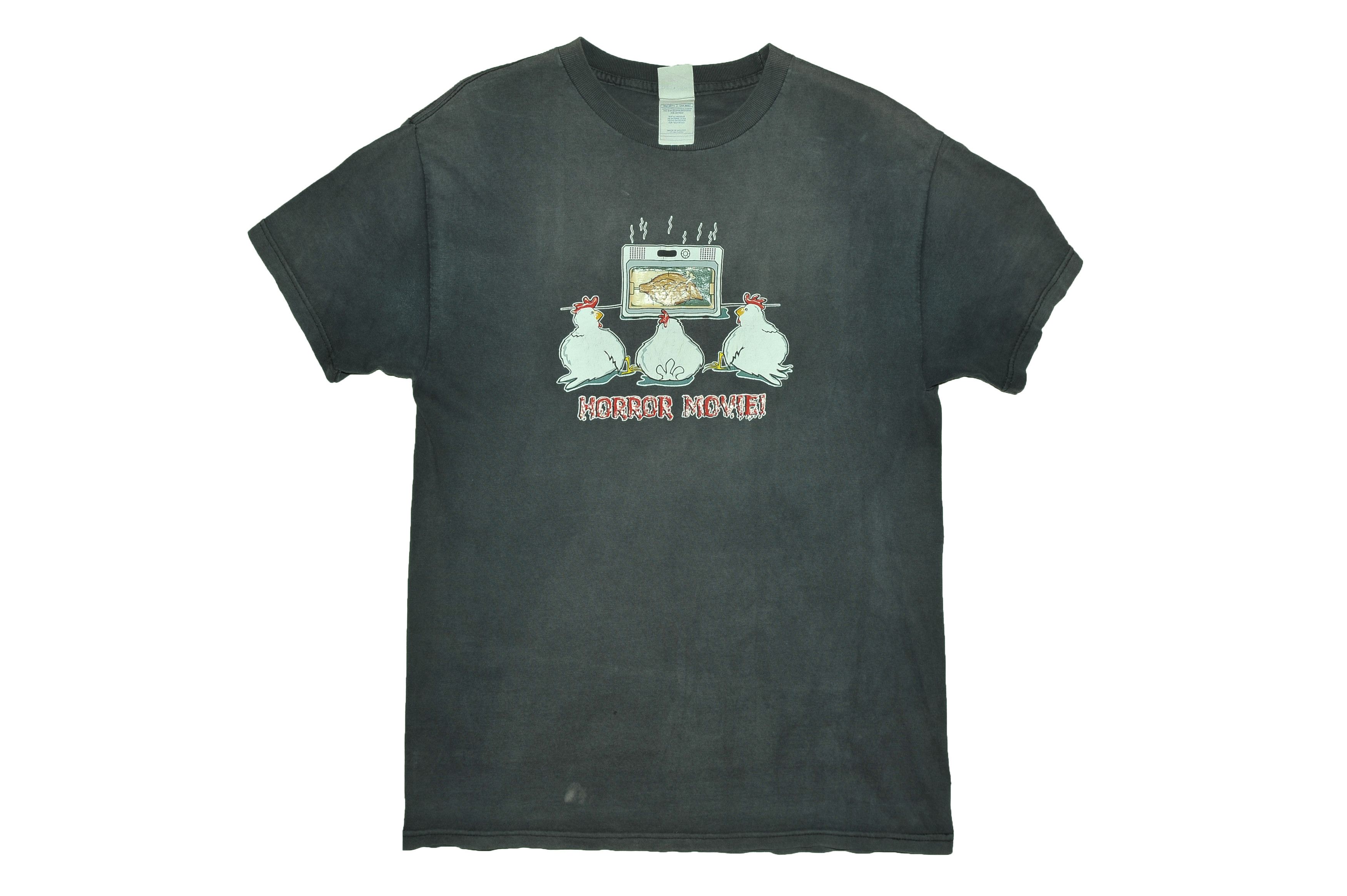 Vintage Vintage Horror Movie Chicken Funny Sarcastic T-shirt Size US M / EU 48-50 / 2 - 1 Thumbnail