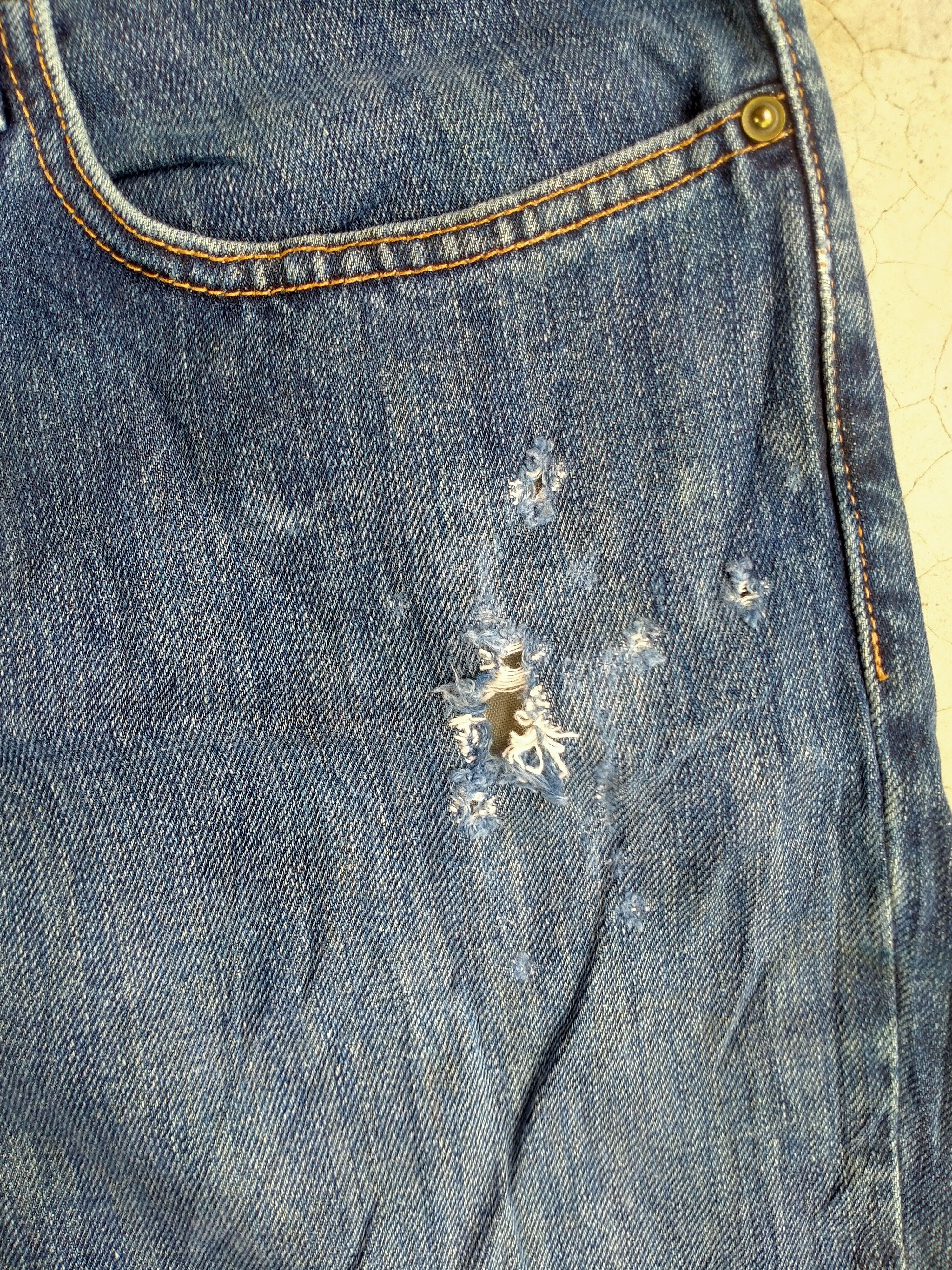 Carhartt DISTRESSED CARHARTT STRAIGHT CUT DENIM Size US 36 / EU 52 - 3 Thumbnail