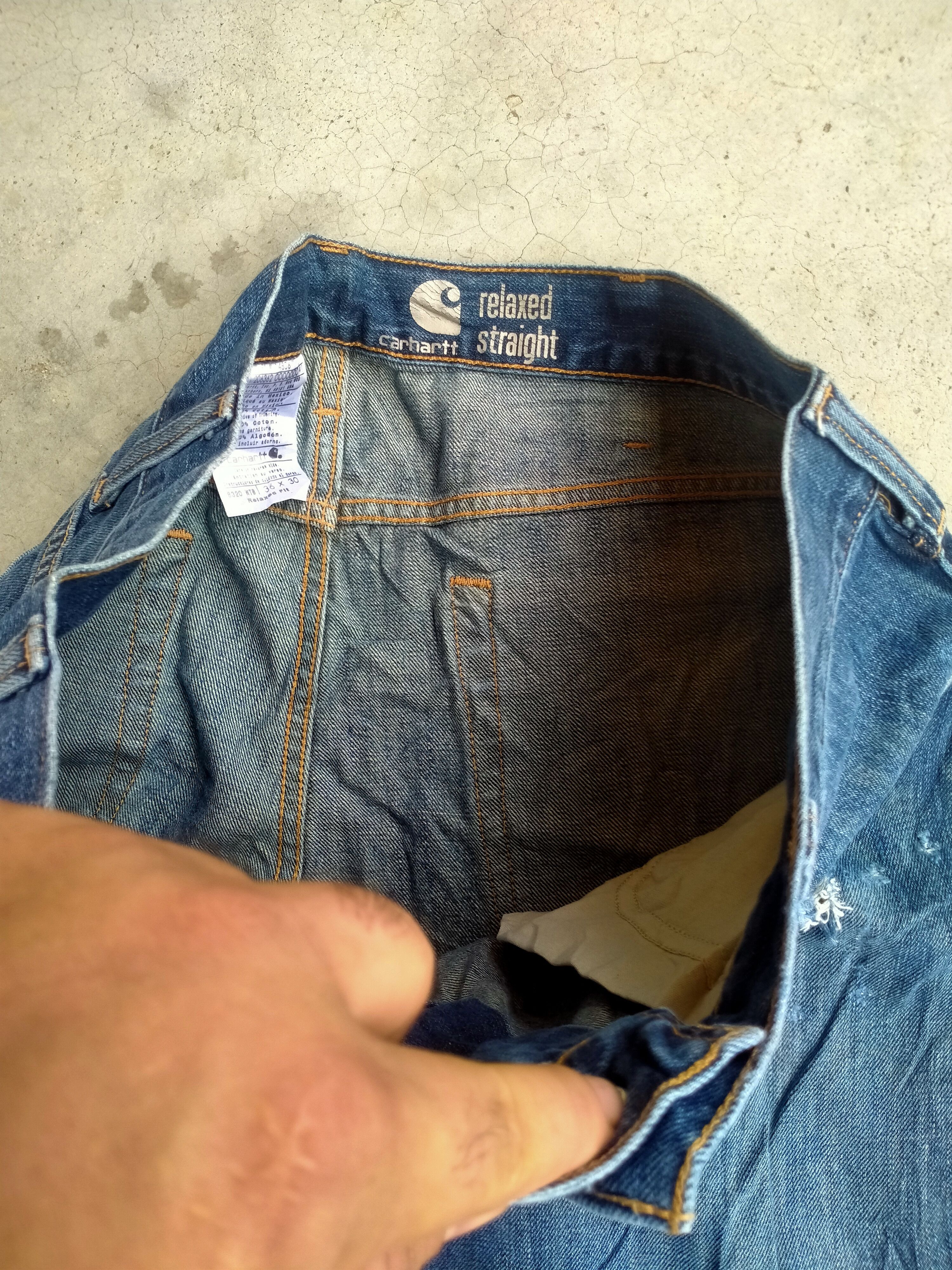 Carhartt DISTRESSED CARHARTT STRAIGHT CUT DENIM Size US 36 / EU 52 - 5 Thumbnail
