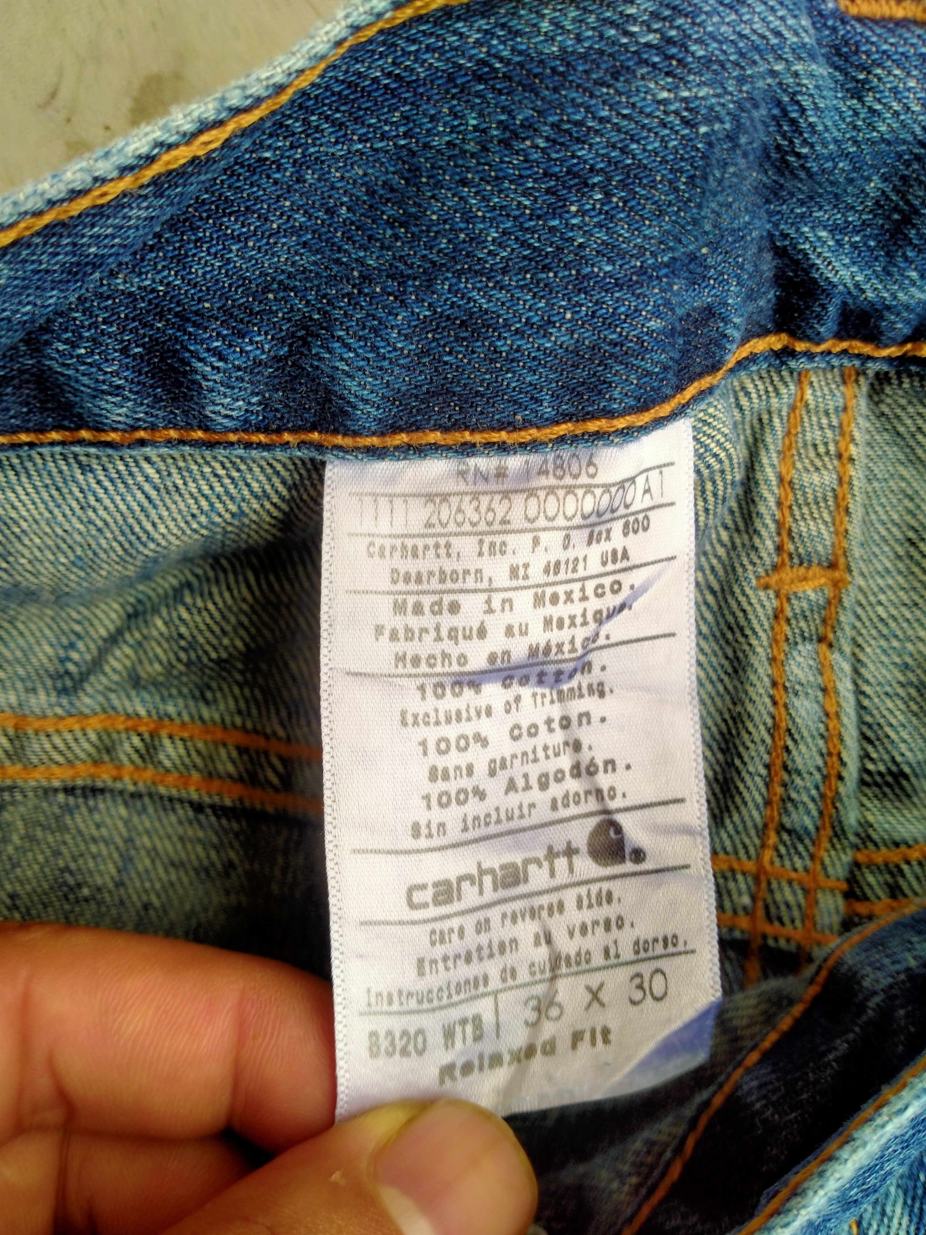 Carhartt DISTRESSED CARHARTT STRAIGHT CUT DENIM Size US 36 / EU 52 - 6 Thumbnail