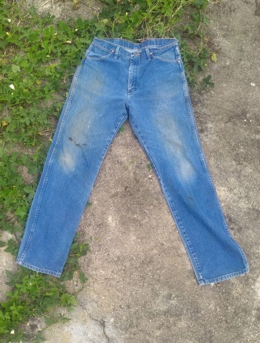 Vintage × Wrangler Wrangler Straight Cut Denim Jean Size 34 Size US 34 / EU 50 - 1 Thumbnail