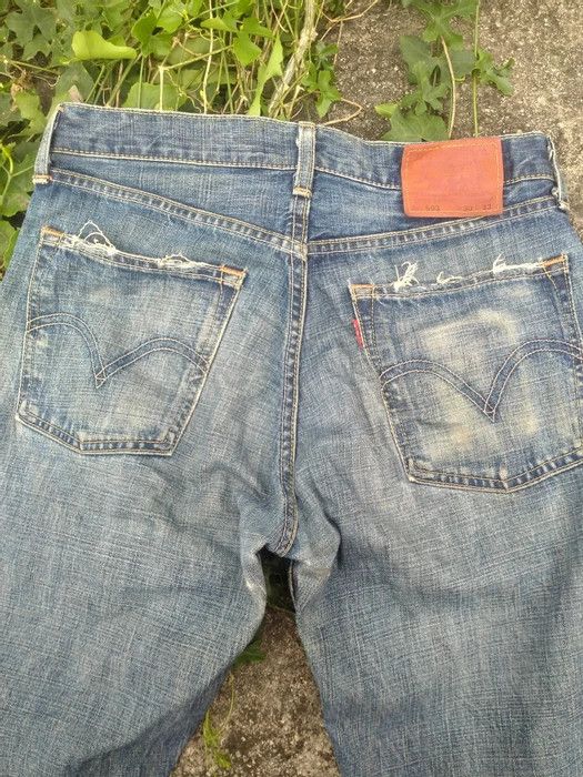 Japanese Brand DISTRESSED LEVIS LOT 503 STRAIGHTCUT JEAN Size US 32 / EU 48 - 7 Thumbnail