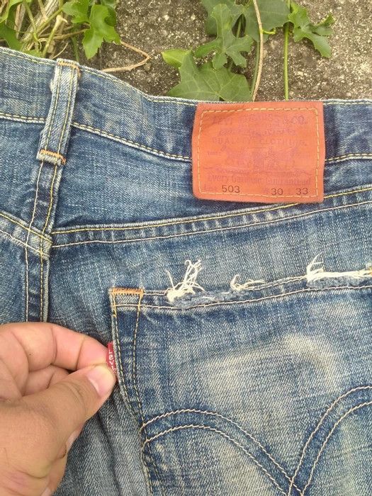 Japanese Brand DISTRESSED LEVIS LOT 503 STRAIGHTCUT JEAN Size US 32 / EU 48 - 8 Thumbnail