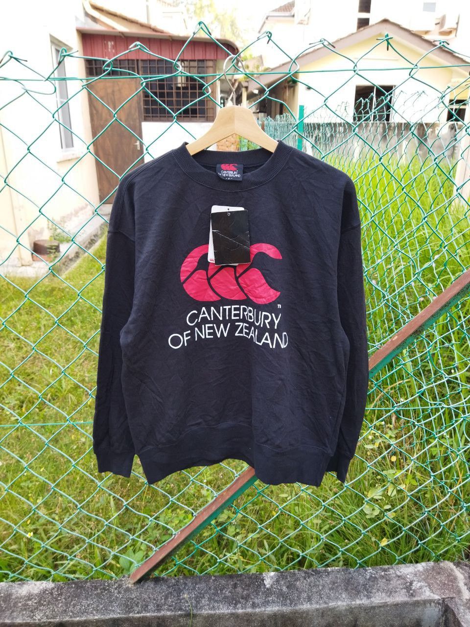 image of Archival Clothing x Canterbury Of New Zealand Vintage Canterbury Big Logo Sweatshirt in Black (Size