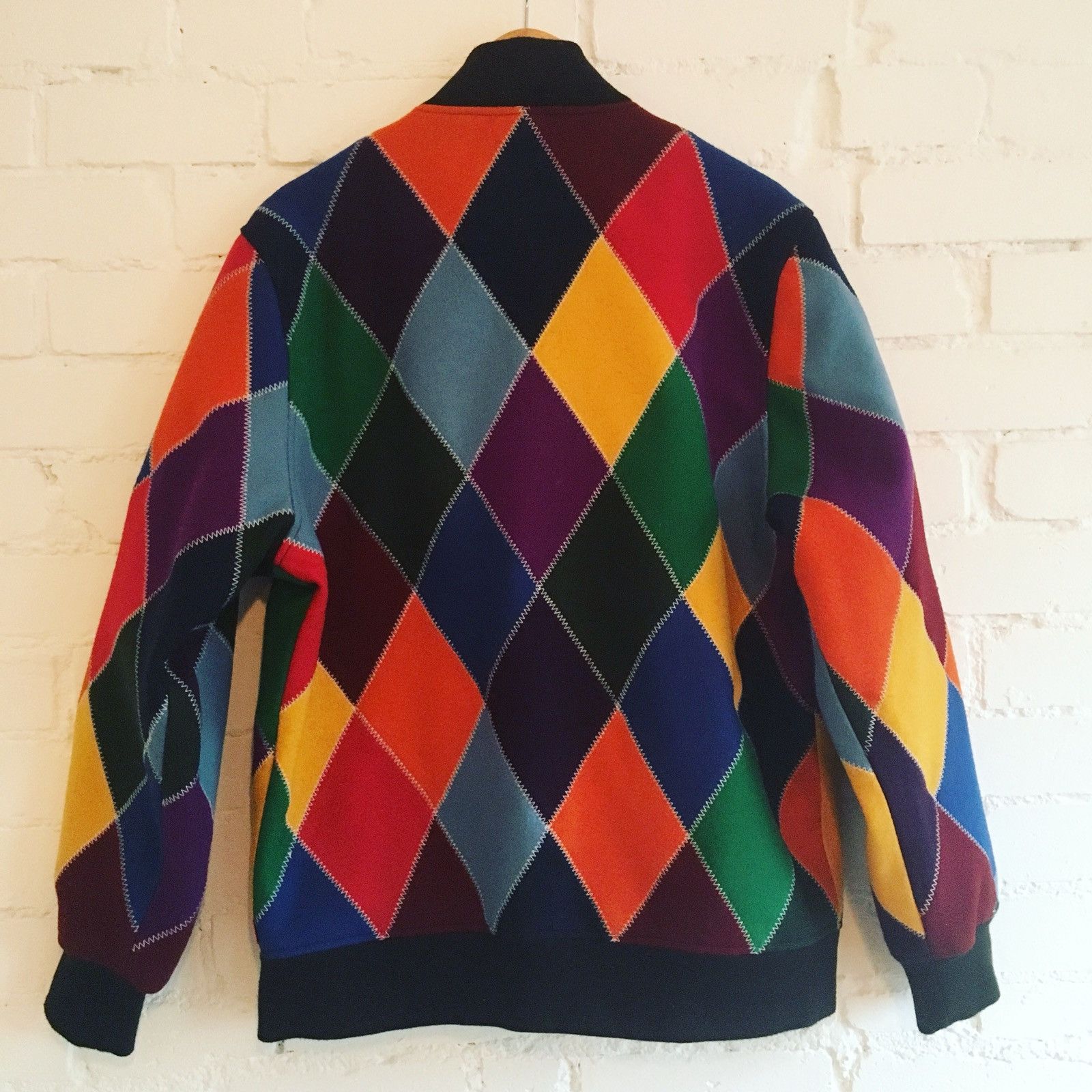 Supreme Harlequin Wool Varsity Jacket | Grailed