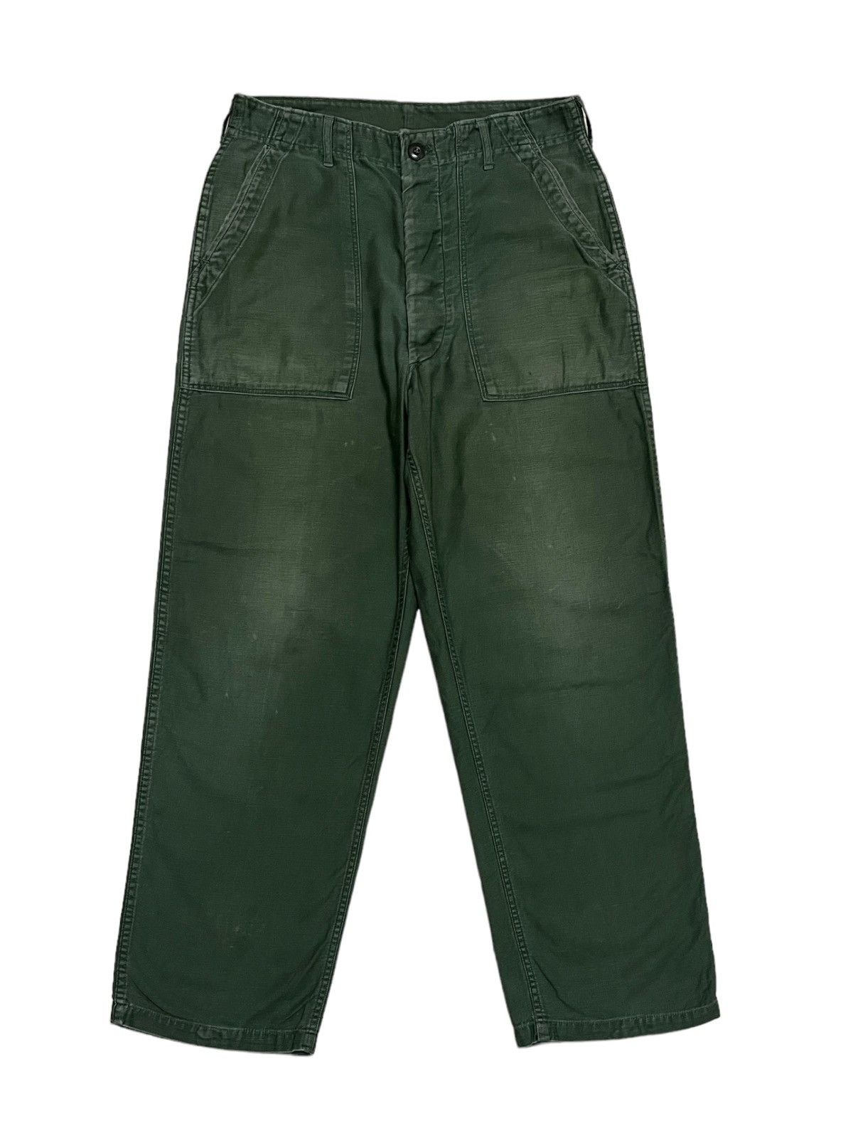 Vintage Rare 50s Army Trousers Man's Cotton Satten Pant Size US 32 / EU 48 - 1 Thumbnail