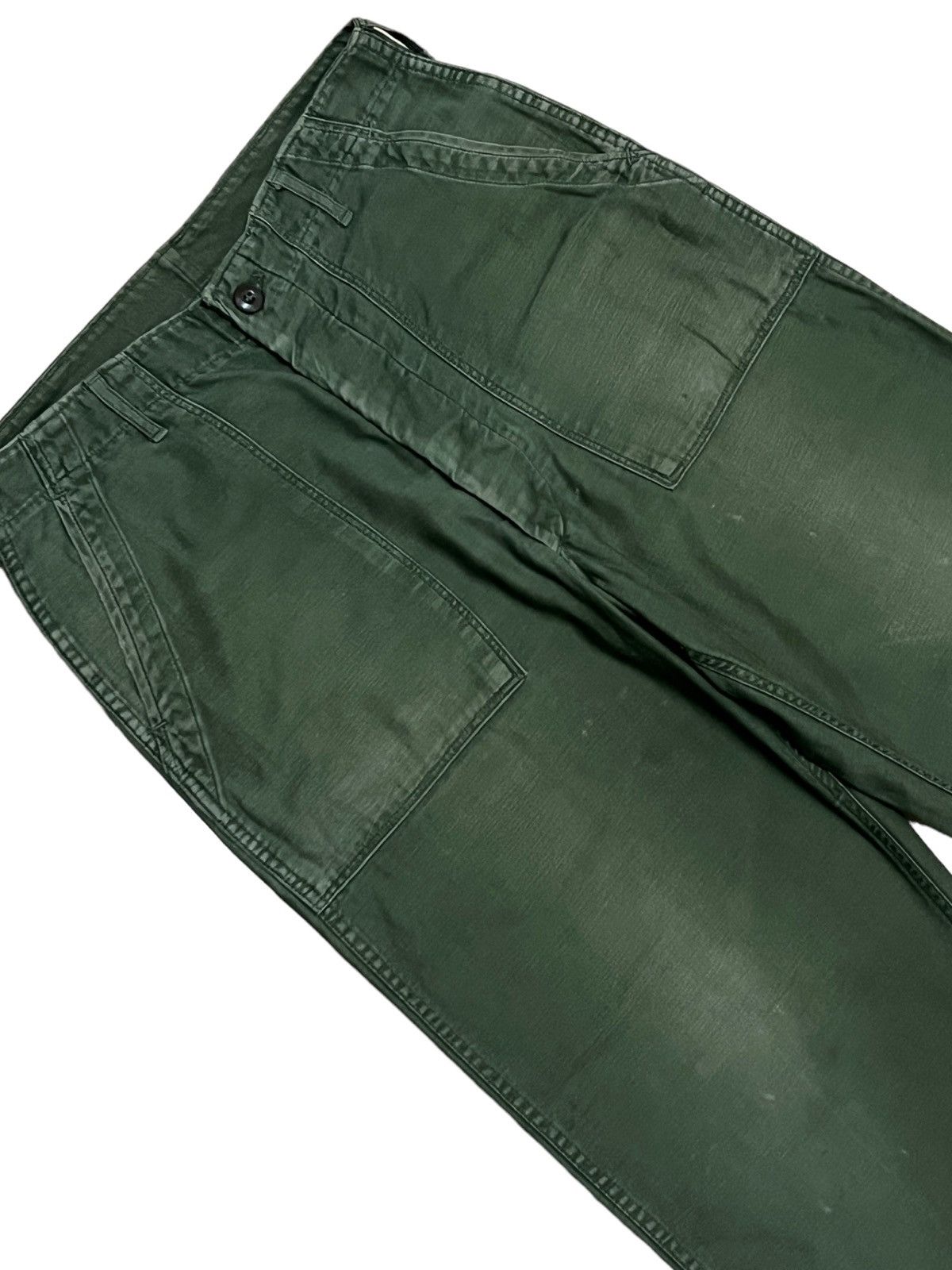 Vintage Rare 50s Army Trousers Man's Cotton Satten Pant Size US 32 / EU 48 - 4 Thumbnail