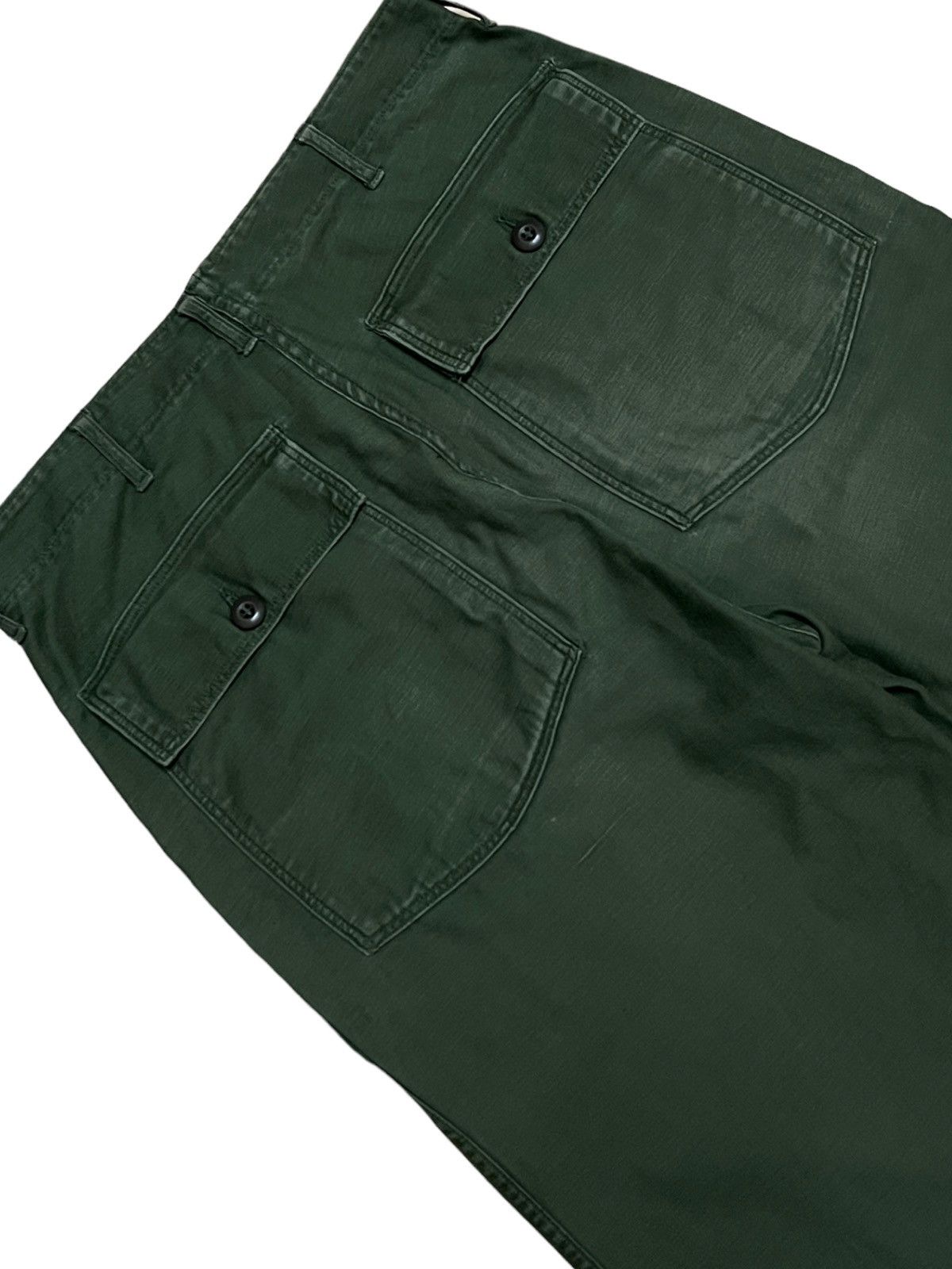 Vintage Rare 50s Army Trousers Man's Cotton Satten Pant Size US 32 / EU 48 - 6 Thumbnail
