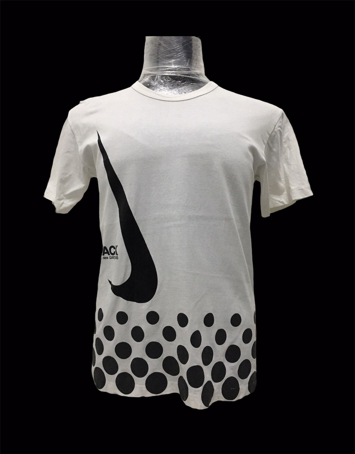 Rare Cdg X Nike Big Logo Polka Dot Design Tee