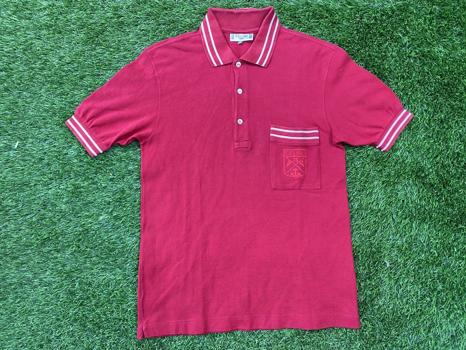 Celine Vintage Celine Polo Shirt Twin Tapped | Grailed