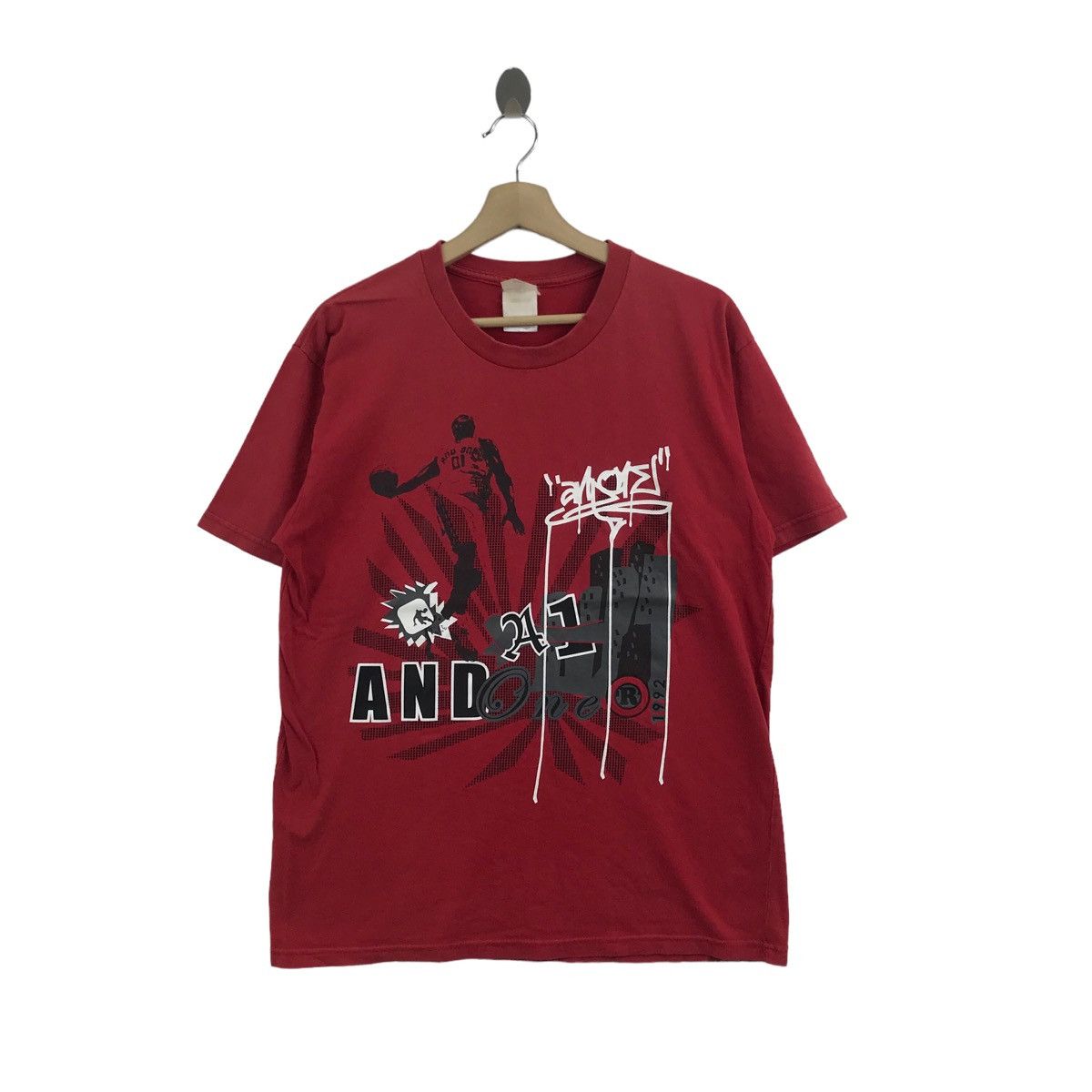 Vintage AND1 Basketball T-Shirt Big Logo NBA Hiphop Swag