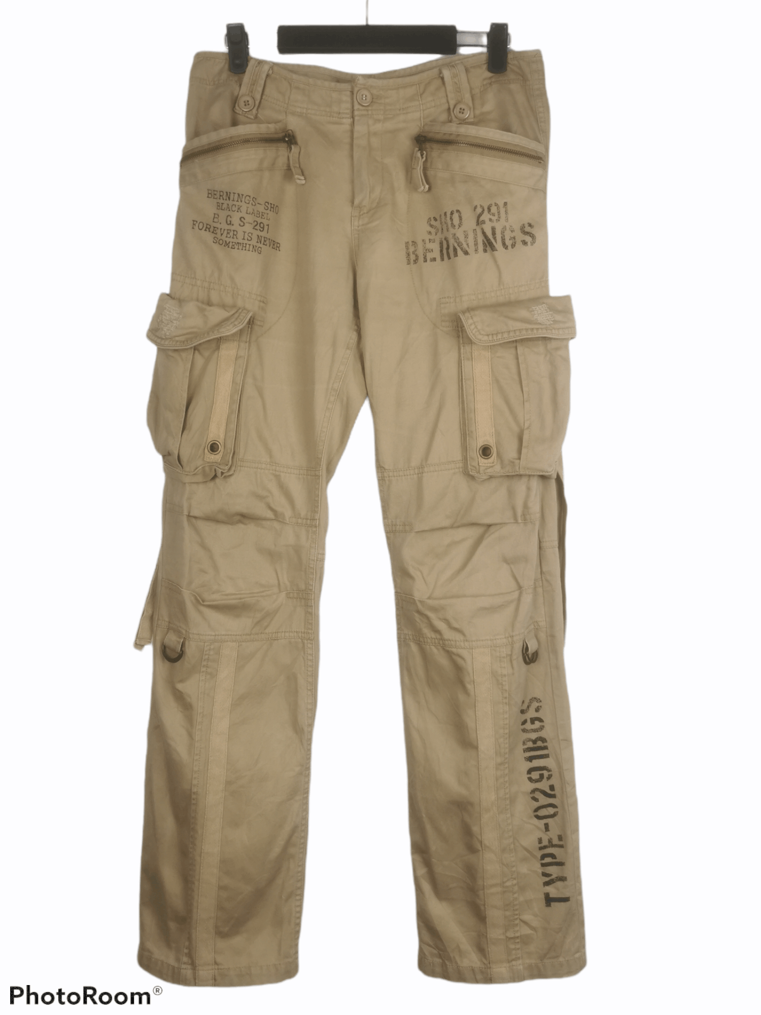 Japanese Brand 💥RARE💥 Japanese Designer Bernings-Sho Bondage Cargo Pant Size US 32 / EU 48 - 2 Thumbnail
