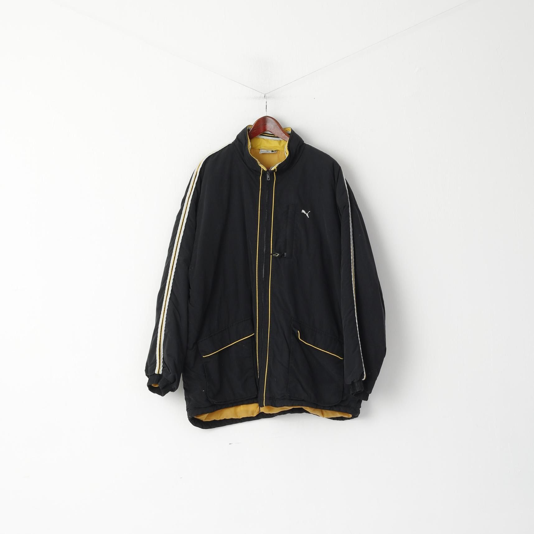 Puma Puma Men XXL Jacket Black Nylon Padded Vintage 0572 Size US XXL / EU 58 / 5 - 2 Thumbnail