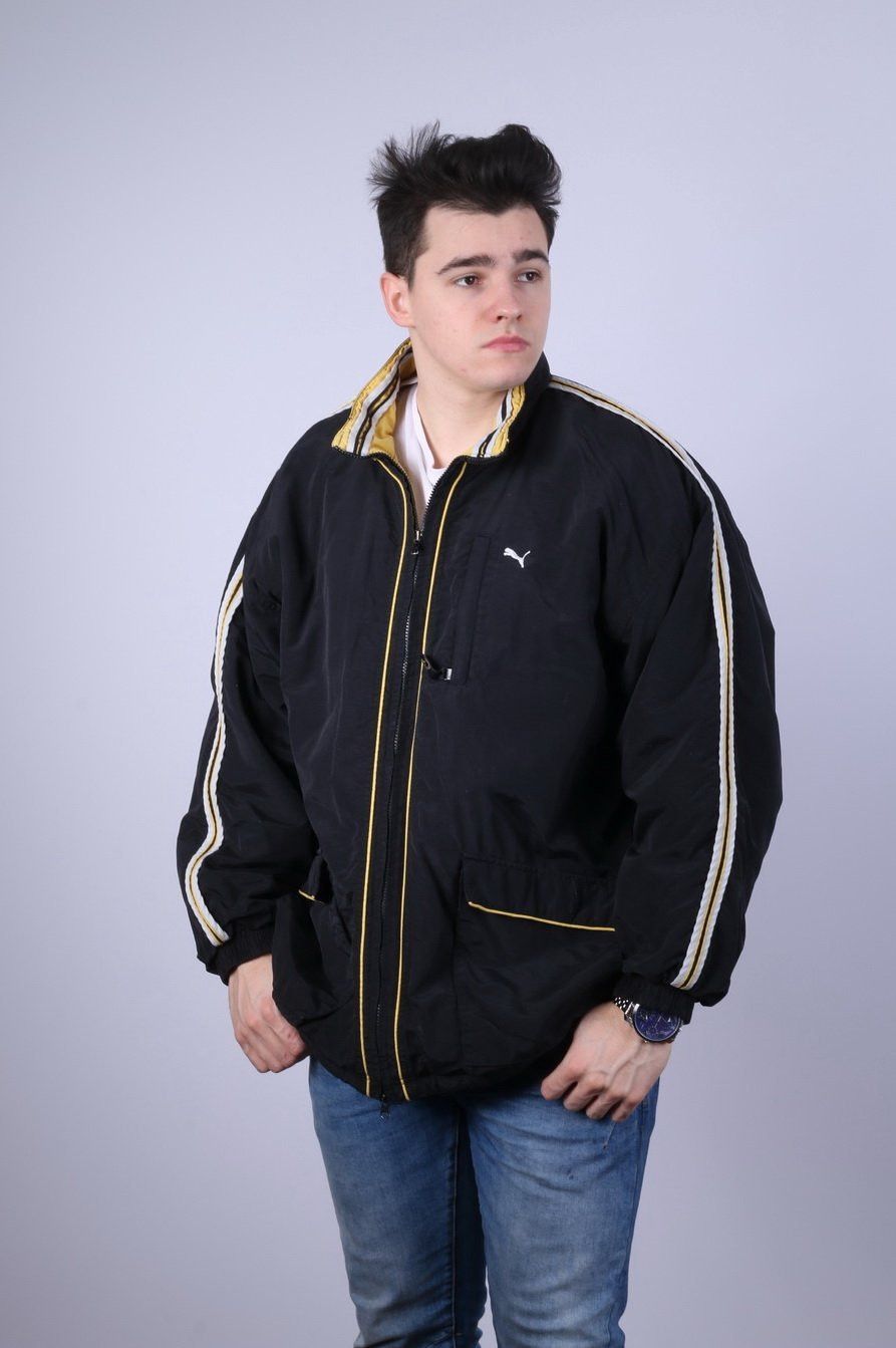 Puma Puma Men XXL Jacket Black Nylon Padded Vintage 0572 Size US XXL / EU 58 / 5 - 9 Thumbnail