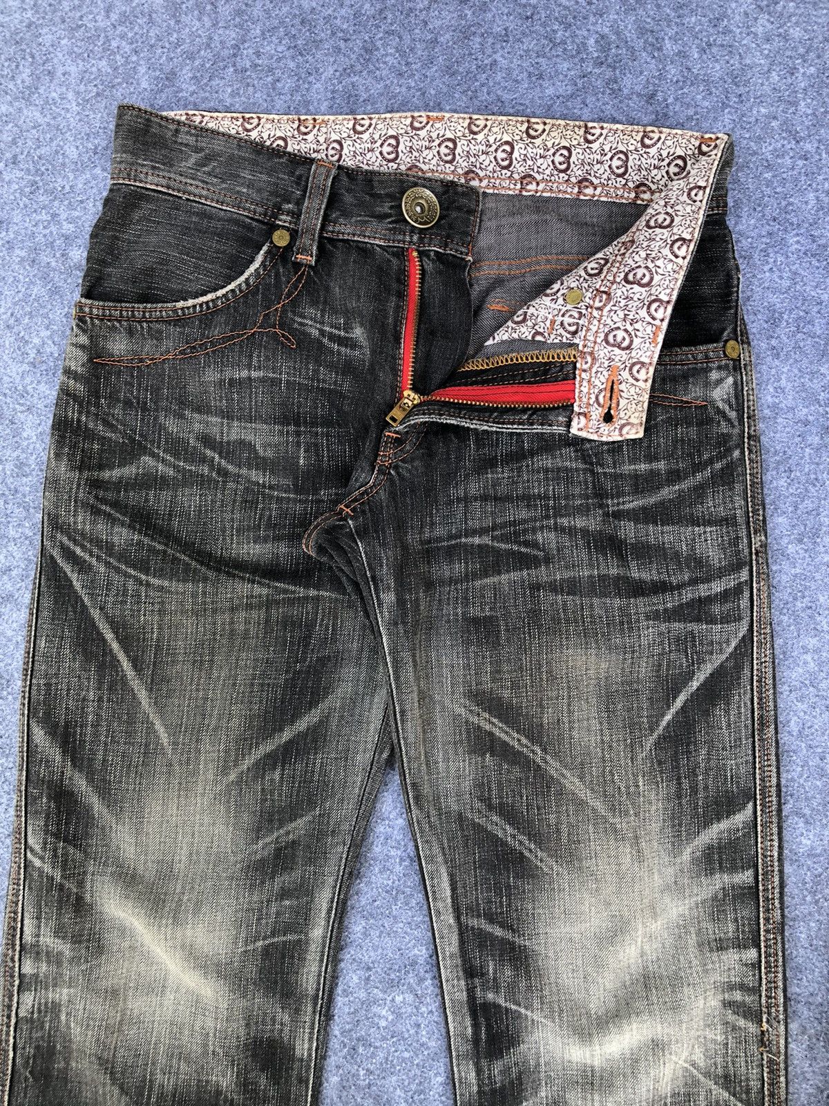 Edwin Rare🔥Japanese Edwin 503 Blue Trip Denim Jeans Size US 31 - 4 Thumbnail