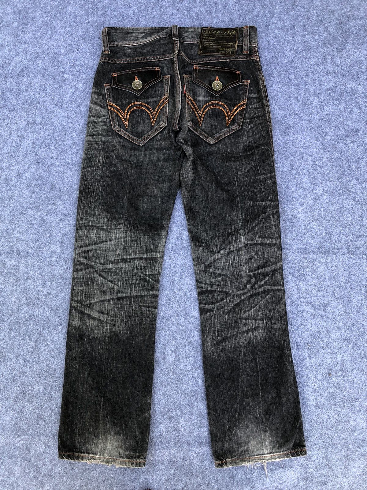 Edwin Rare🔥Japanese Edwin 503 Blue Trip Denim Jeans Size US 31 - 3 Thumbnail