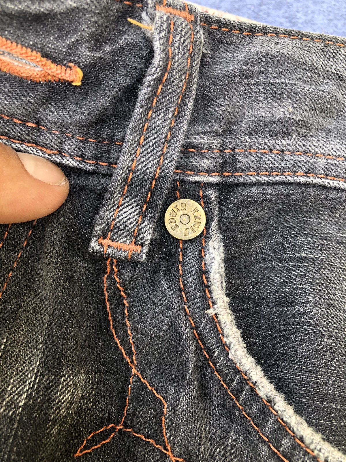 Edwin Rare🔥Japanese Edwin 503 Blue Trip Denim Jeans Size US 31 - 8 Thumbnail
