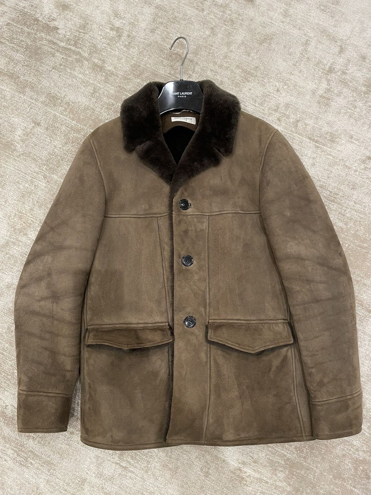 Hedi Slimane × Saint Laurent Paris FW 2013 shearling coat Size US M / EU 48-50 / 2 - 5 Thumbnail