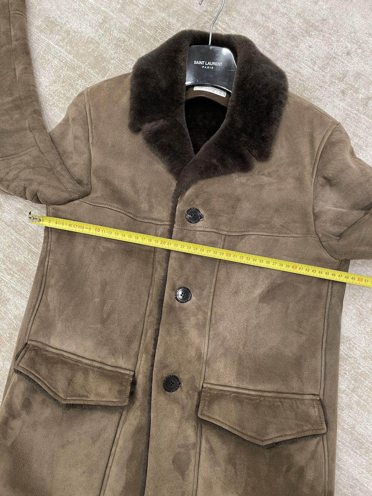 Hedi Slimane × Saint Laurent Paris FW 2013 shearling coat Size US M / EU 48-50 / 2 - 7 Thumbnail