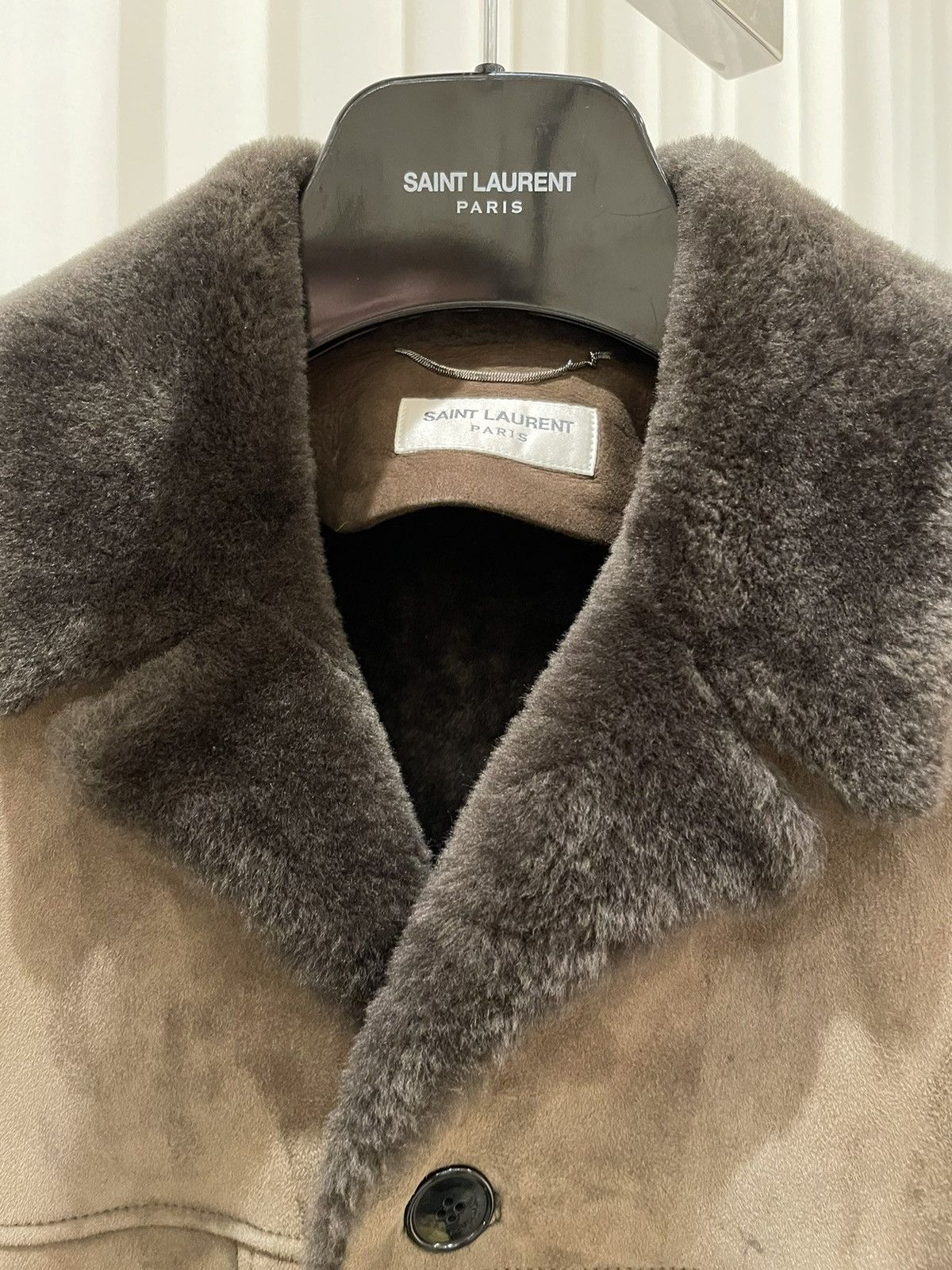 Hedi Slimane × Saint Laurent Paris FW 2013 shearling coat Size US M / EU 48-50 / 2 - 2 Thumbnail