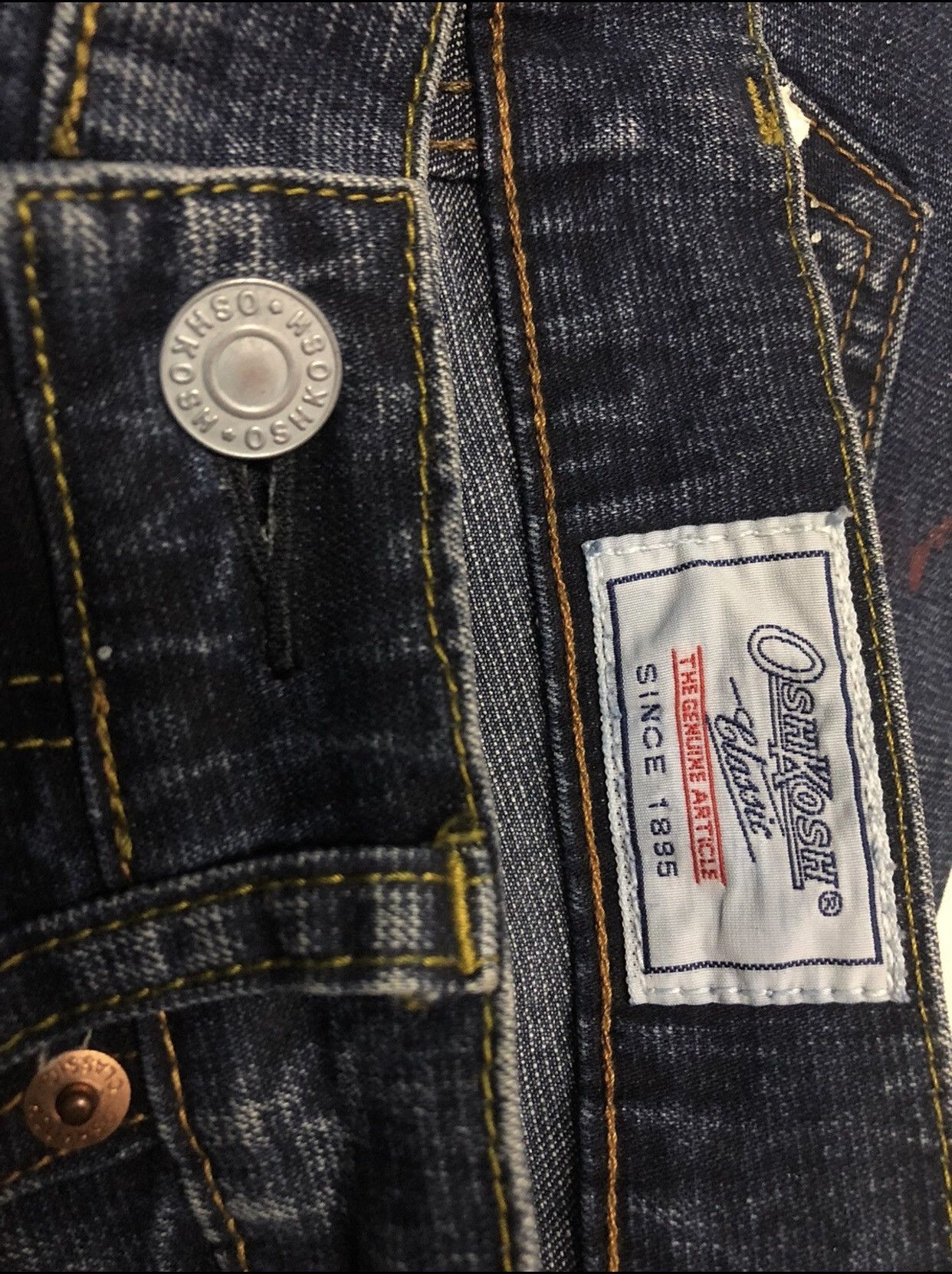 Japanese Brand × Oshkosh × Vintage Oshkosh x Painted Artistic Abstract Denim Size US 31 - 7 Thumbnail
