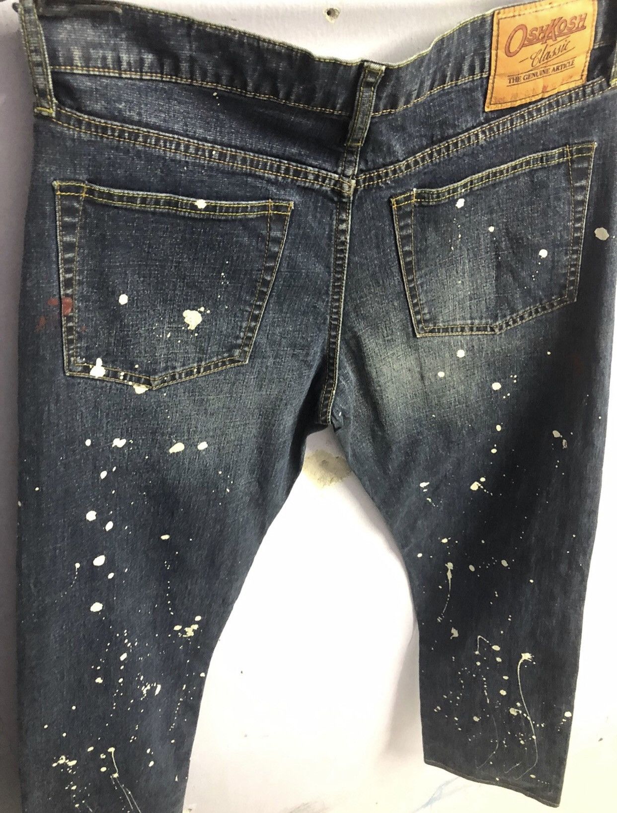 Japanese Brand × Oshkosh × Vintage Oshkosh x Painted Artistic Abstract Denim Size US 31 - 4 Thumbnail