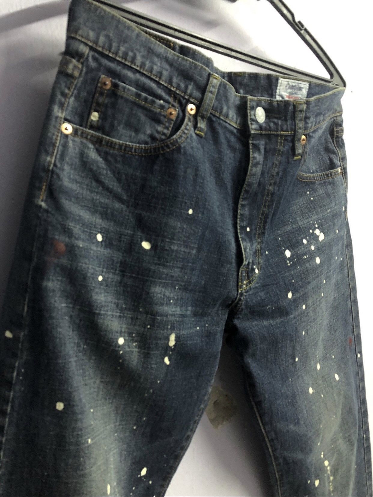 Japanese Brand × Oshkosh × Vintage Oshkosh x Painted Artistic Abstract Denim Size US 31 - 3 Thumbnail