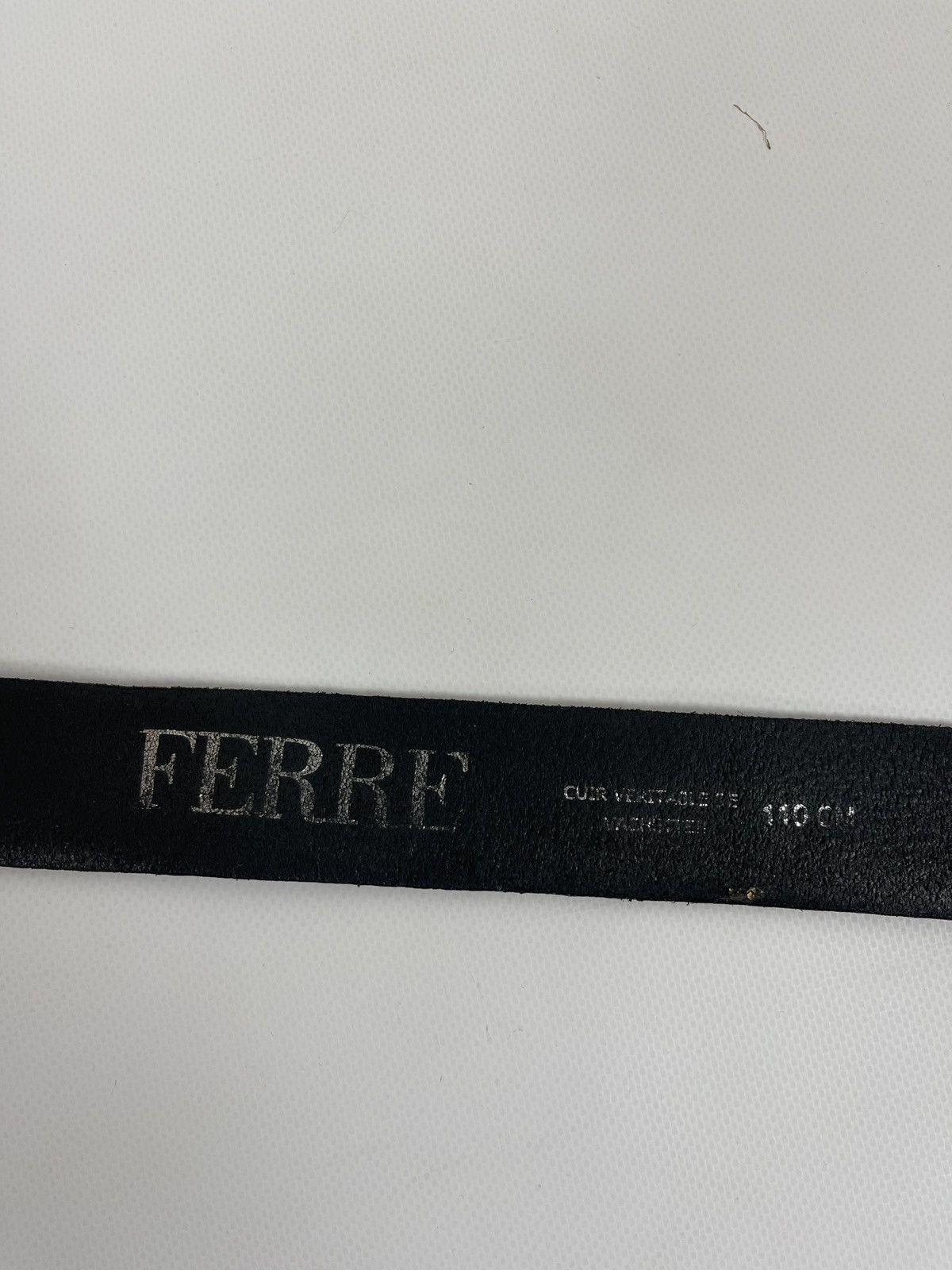 Ferre Ferre Gianfranco black leather steel belt size 110 cm Size ONE SIZE - 8 Thumbnail