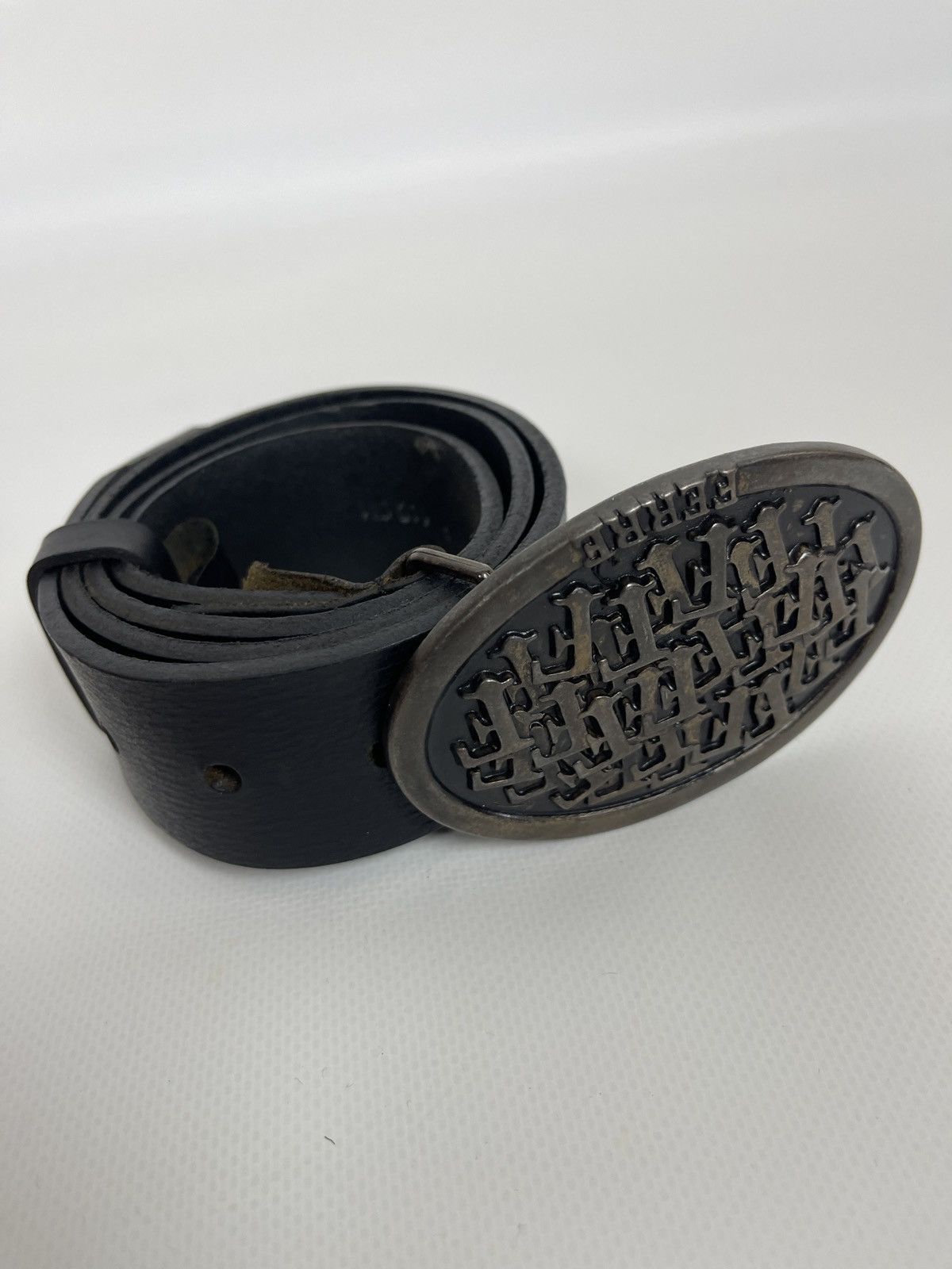 Ferre Ferre Gianfranco black leather steel belt size 110 cm Size ONE SIZE - 6 Thumbnail