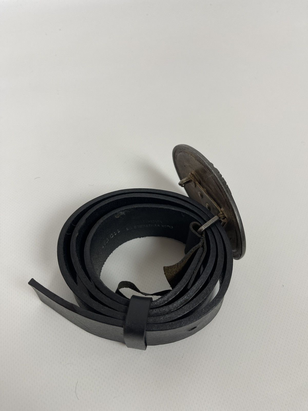 Ferre Ferre Gianfranco black leather steel belt size 110 cm Size ONE SIZE - 5 Thumbnail