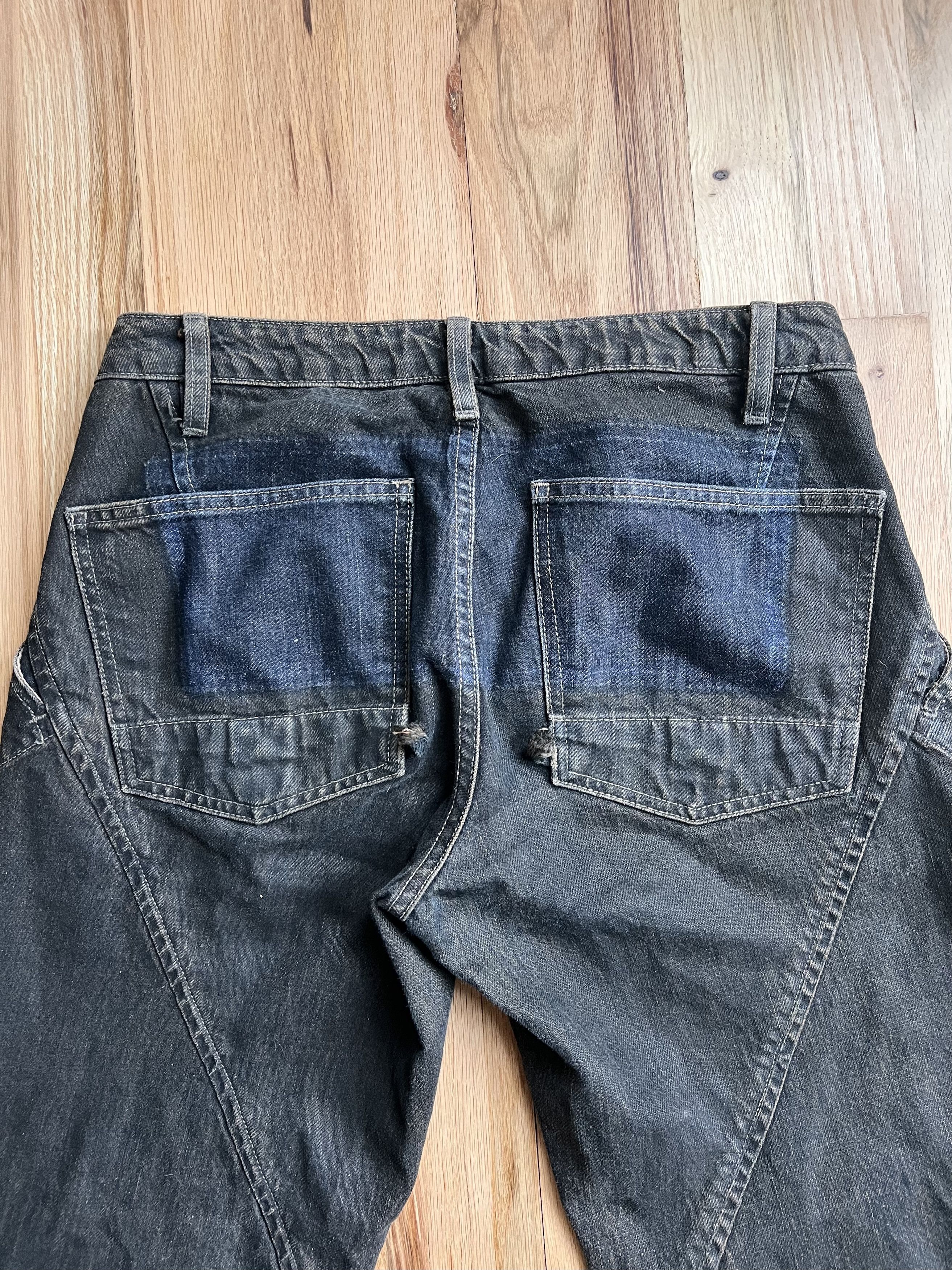 Rick Owens RICK OWENS 2001 Slab waxed spiral denim Size US 27 - 3 Thumbnail