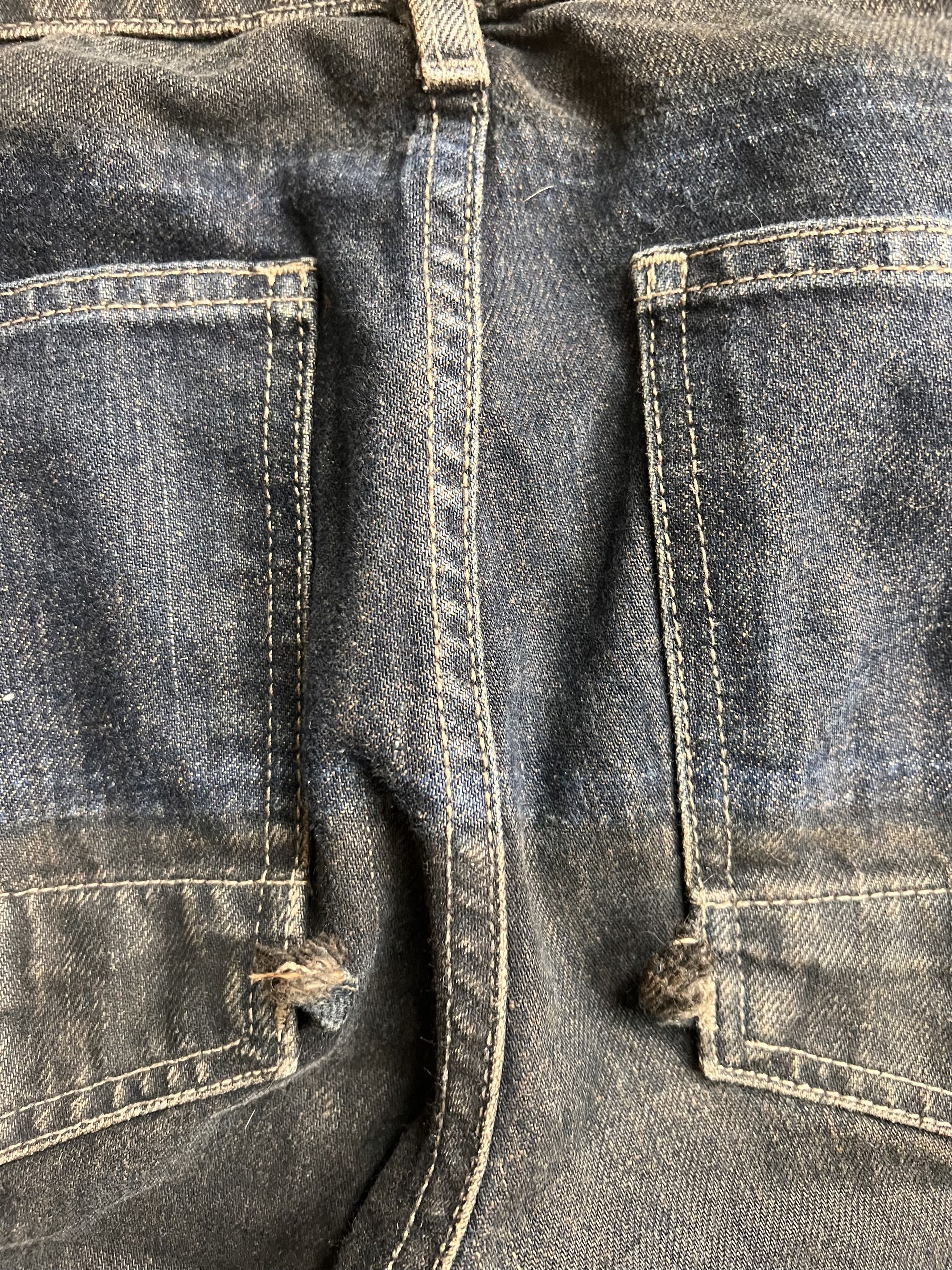 Rick Owens RICK OWENS 2001 Slab waxed spiral denim Size US 27 - 4 Thumbnail