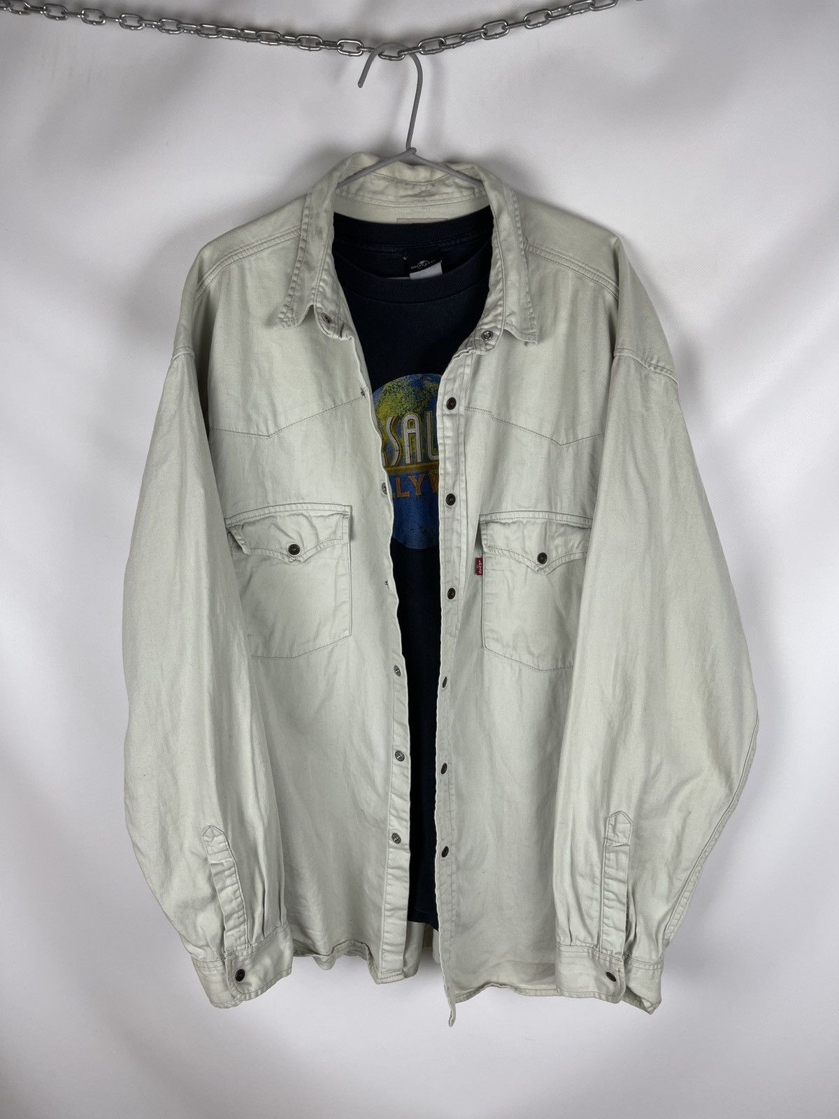 Levi's Levi’s vintage 90s beige denim shirt overshirt Size US XXL / EU 58 / 5 - 1 Thumbnail