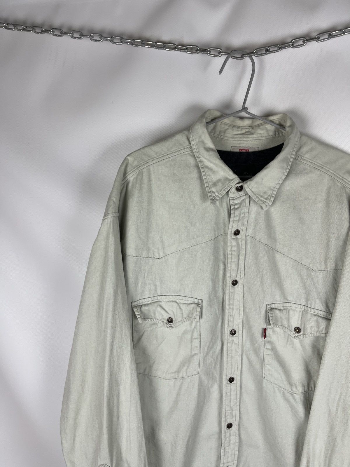 Levi's Levi’s vintage 90s beige denim shirt overshirt Size US XXL / EU 58 / 5 - 12 Thumbnail