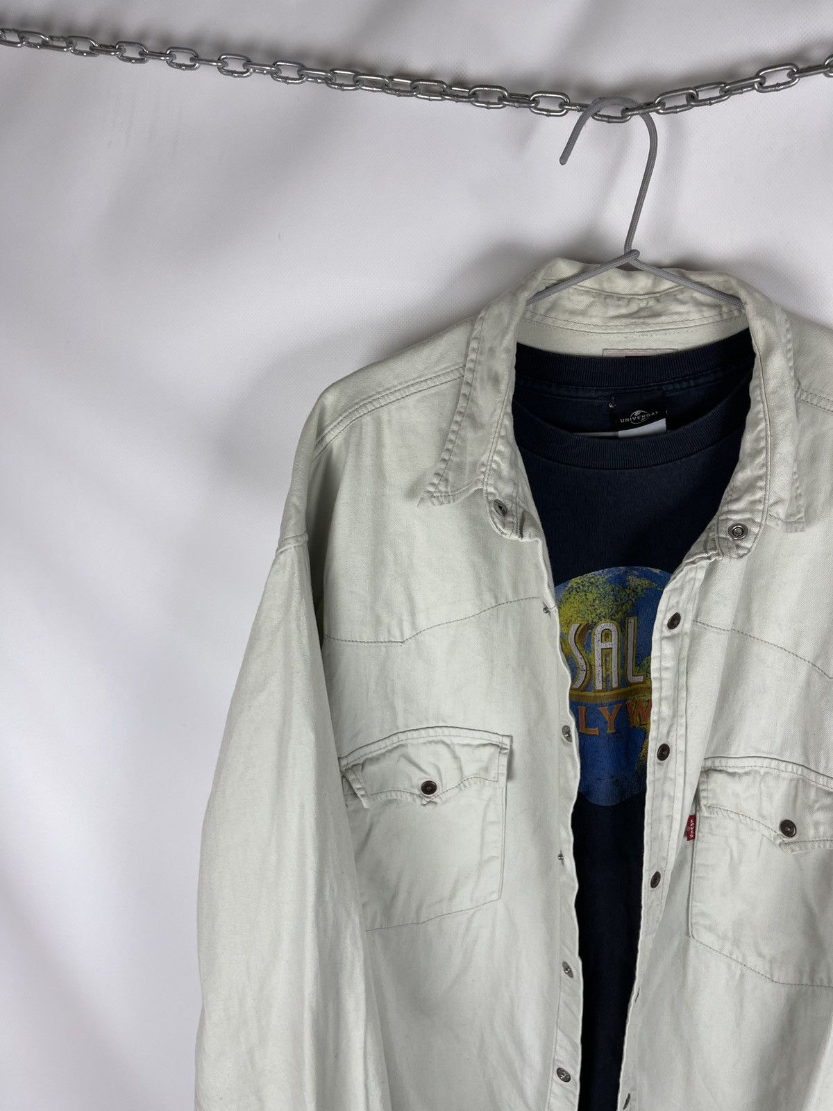 Levi's Levi’s vintage 90s beige denim shirt overshirt Size US XXL / EU 58 / 5 - 7 Thumbnail