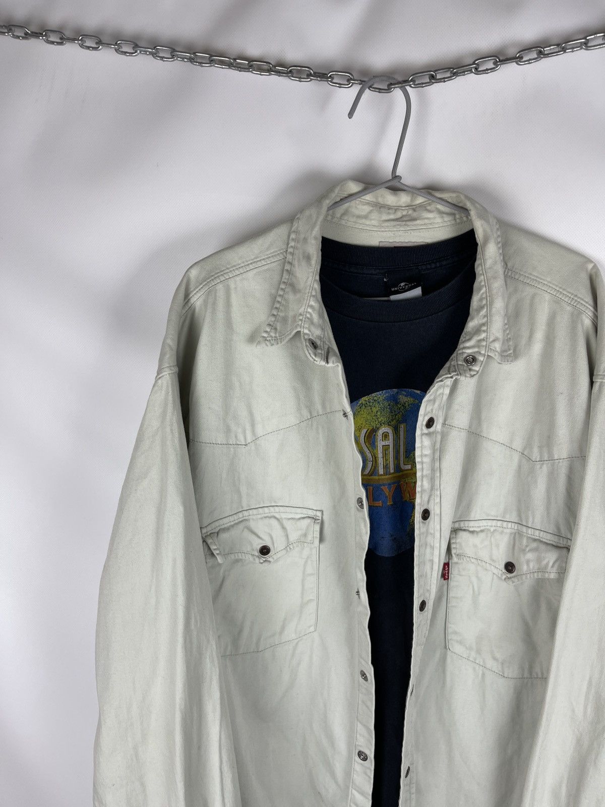 Levi's Levi’s vintage 90s beige denim shirt overshirt Size US XXL / EU 58 / 5 - 3 Thumbnail