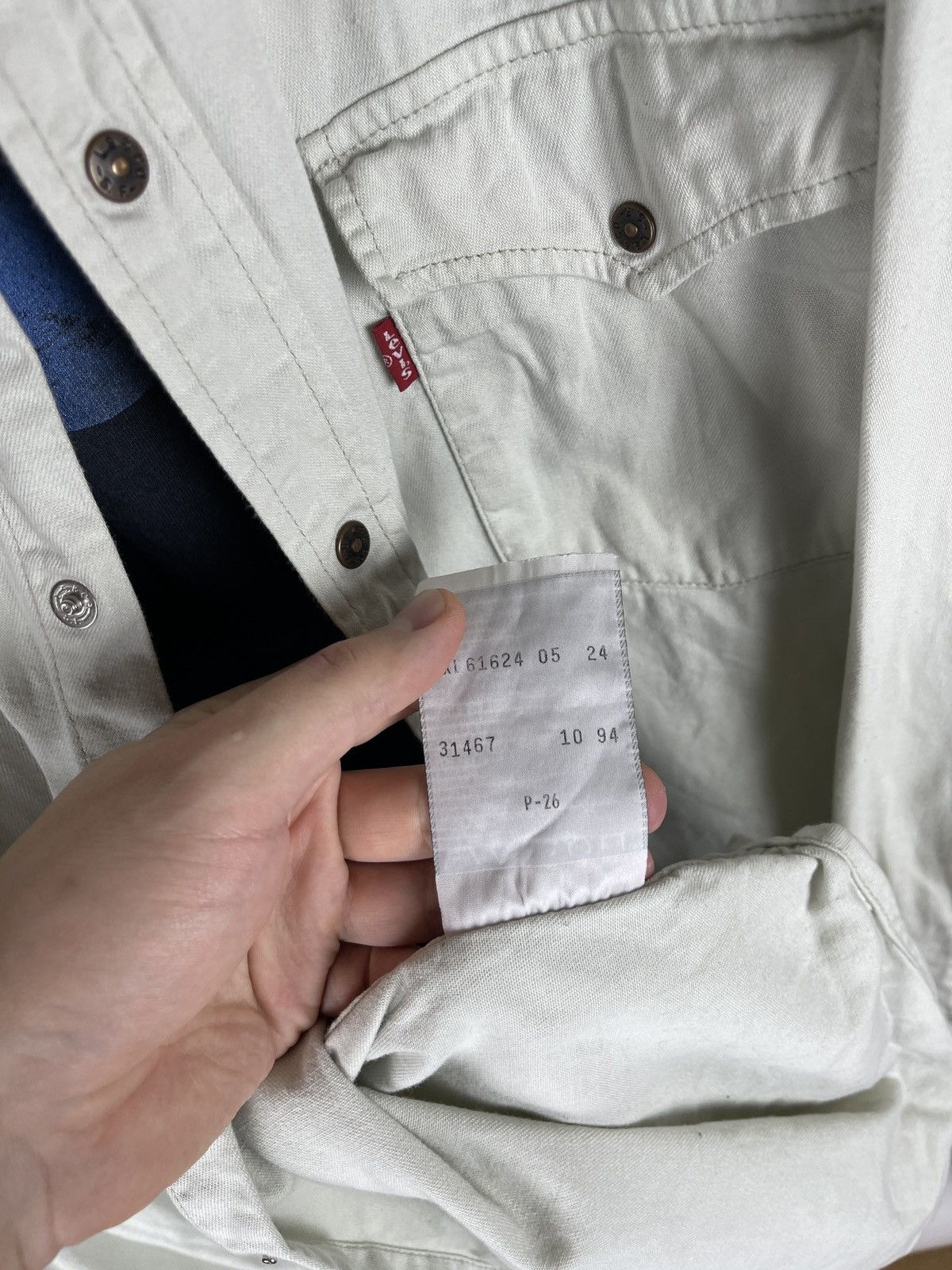 Levi's Levi’s vintage 90s beige denim shirt overshirt Size US XXL / EU 58 / 5 - 11 Thumbnail