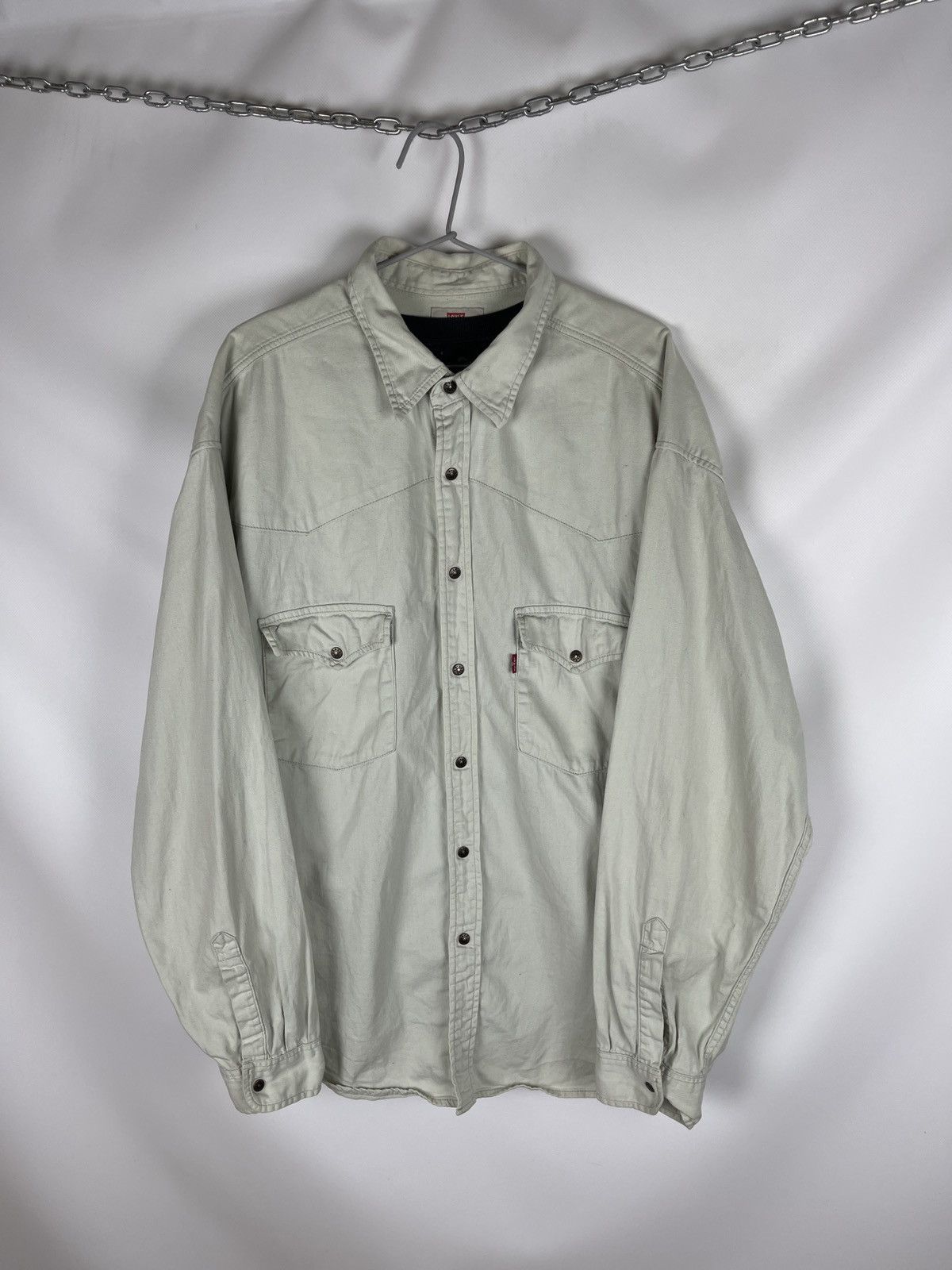 Levi's Levi’s vintage 90s beige denim shirt overshirt Size US XXL / EU 58 / 5 - 2 Thumbnail