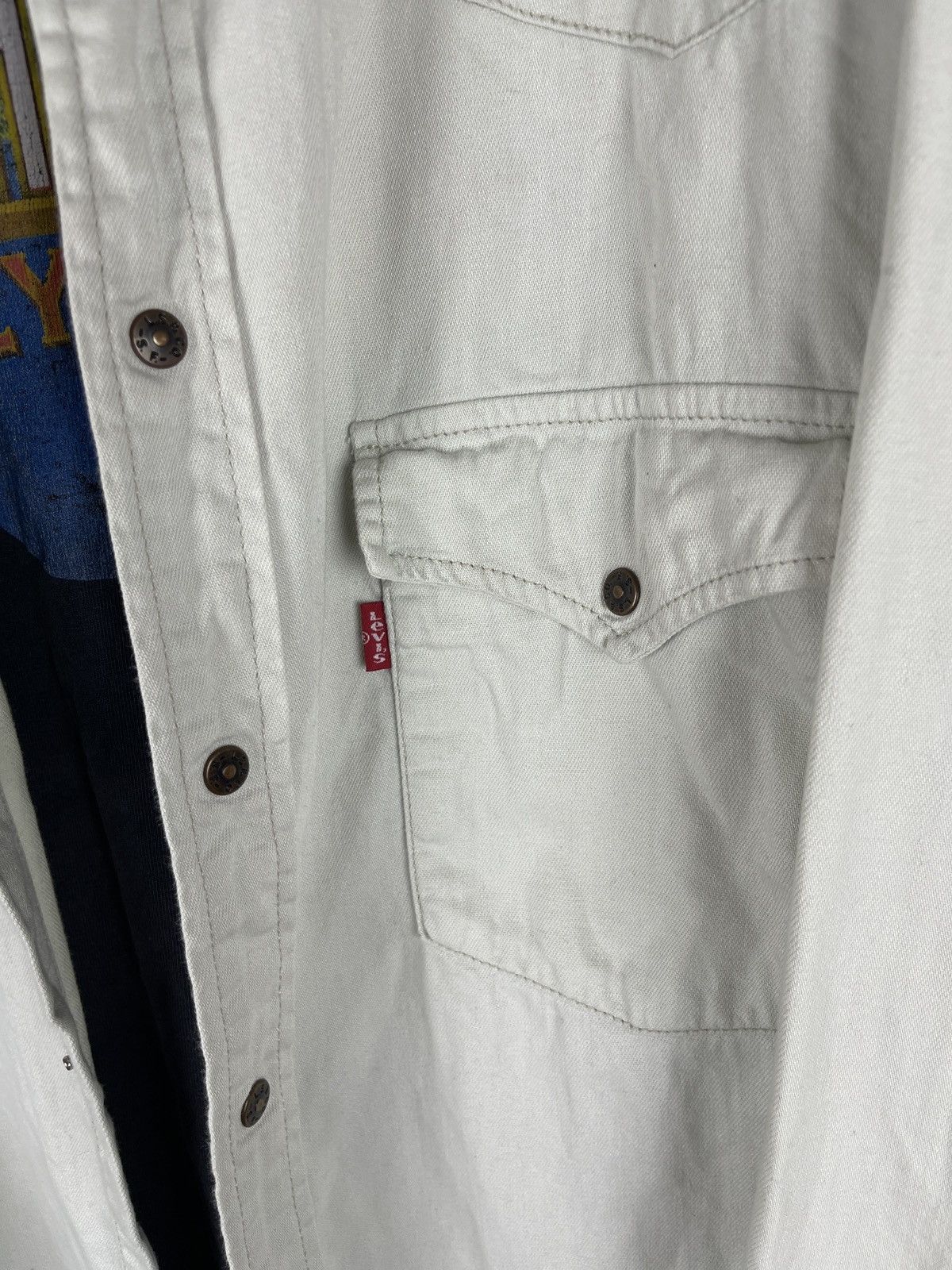 Levi's Levi’s vintage 90s beige denim shirt overshirt Size US XXL / EU 58 / 5 - 8 Thumbnail
