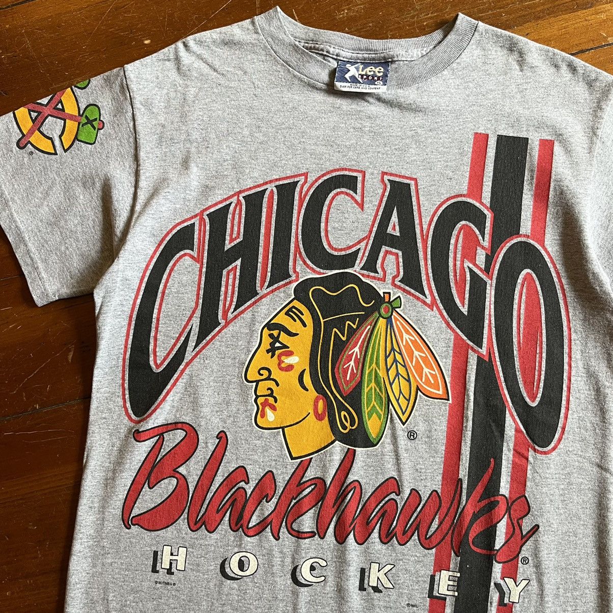 NHL Vintage Chicago T-Shirt Blackhawks NHL Size S AOP Size US M / EU 48-50 / 2 - 3 Thumbnail