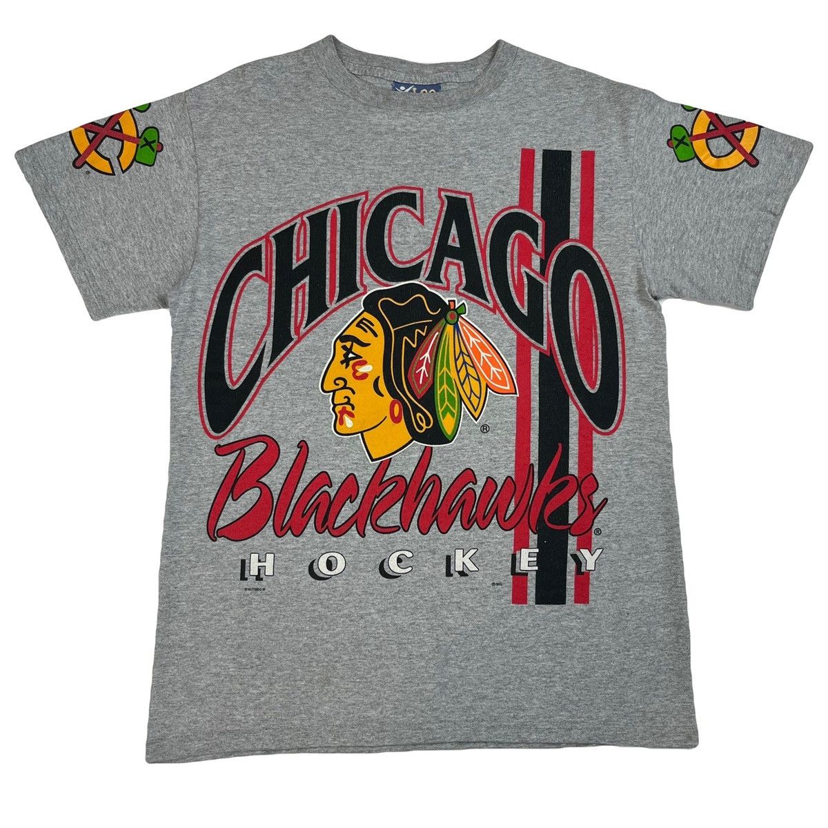 NHL Vintage Chicago T-Shirt Blackhawks NHL Size S AOP Size US M / EU 48-50 / 2 - 1 Thumbnail