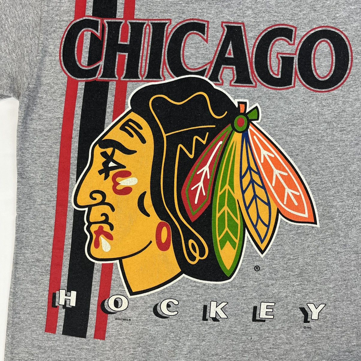 NHL Vintage Chicago T-Shirt Blackhawks NHL Size S AOP Size US M / EU 48-50 / 2 - 6 Thumbnail