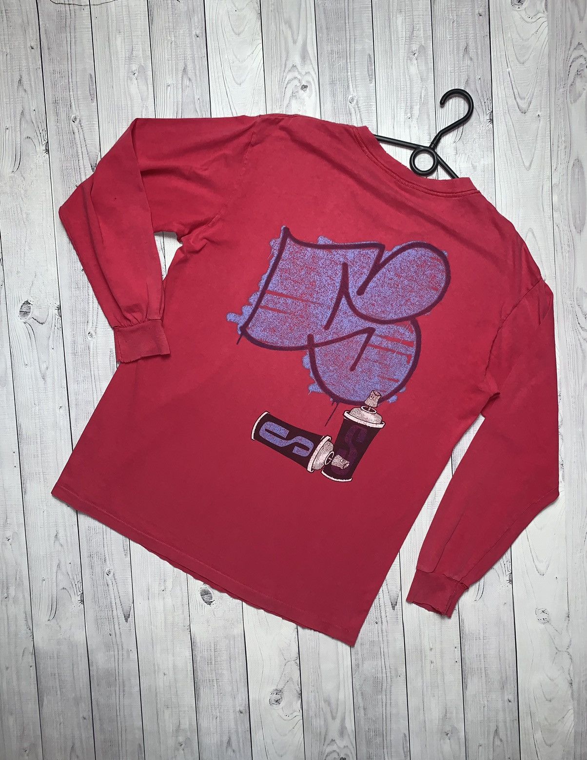 Stussy × Vintage Vintage Stussy USA long sleeve big logo rare distressed L Size US L / EU 52-54 / 3 - 1 Thumbnail