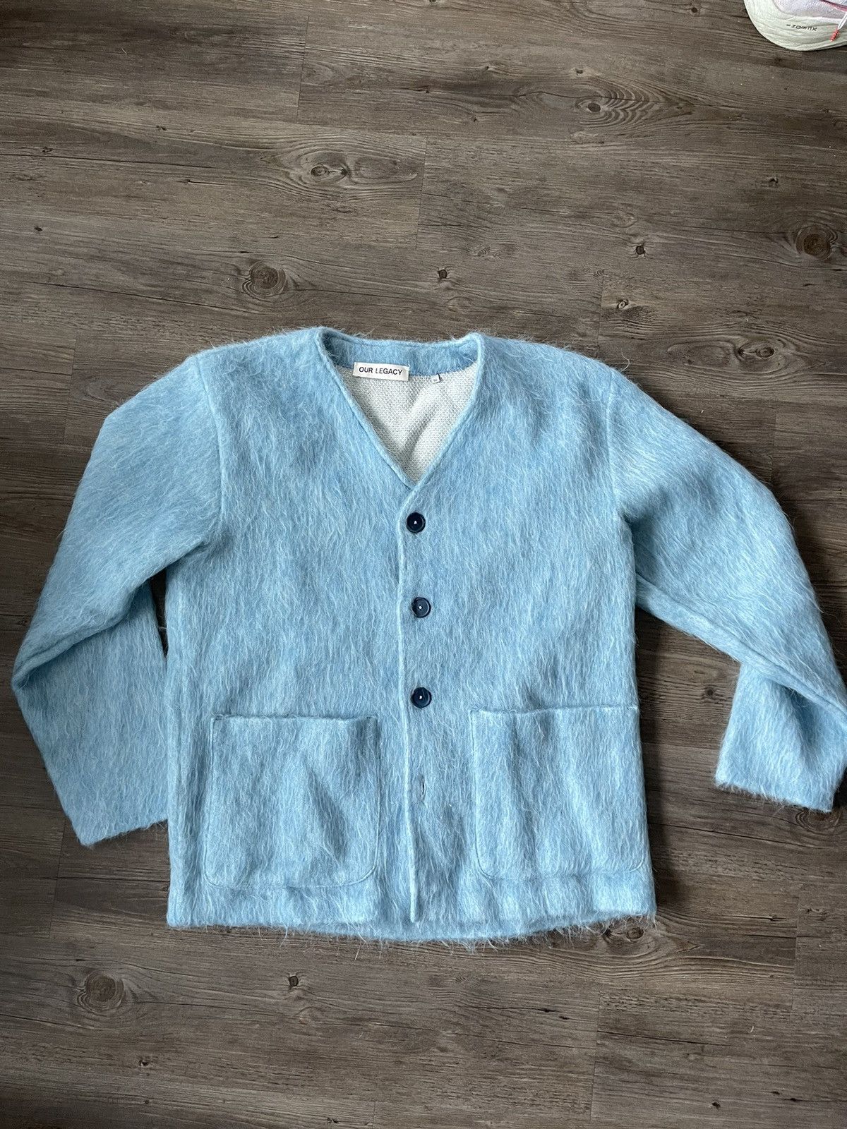 Our Legacy Our Legacy mohair cardigan baby blue | Grailed