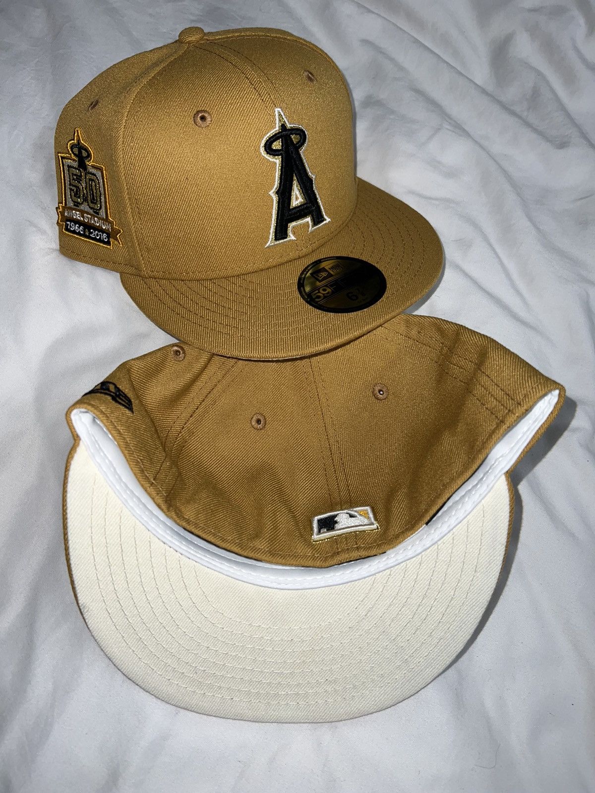 New Era Exclusive Anaheim Angels Fitted Brown Tan Angela 6 7/8 Size ONE SIZE - 3 Thumbnail