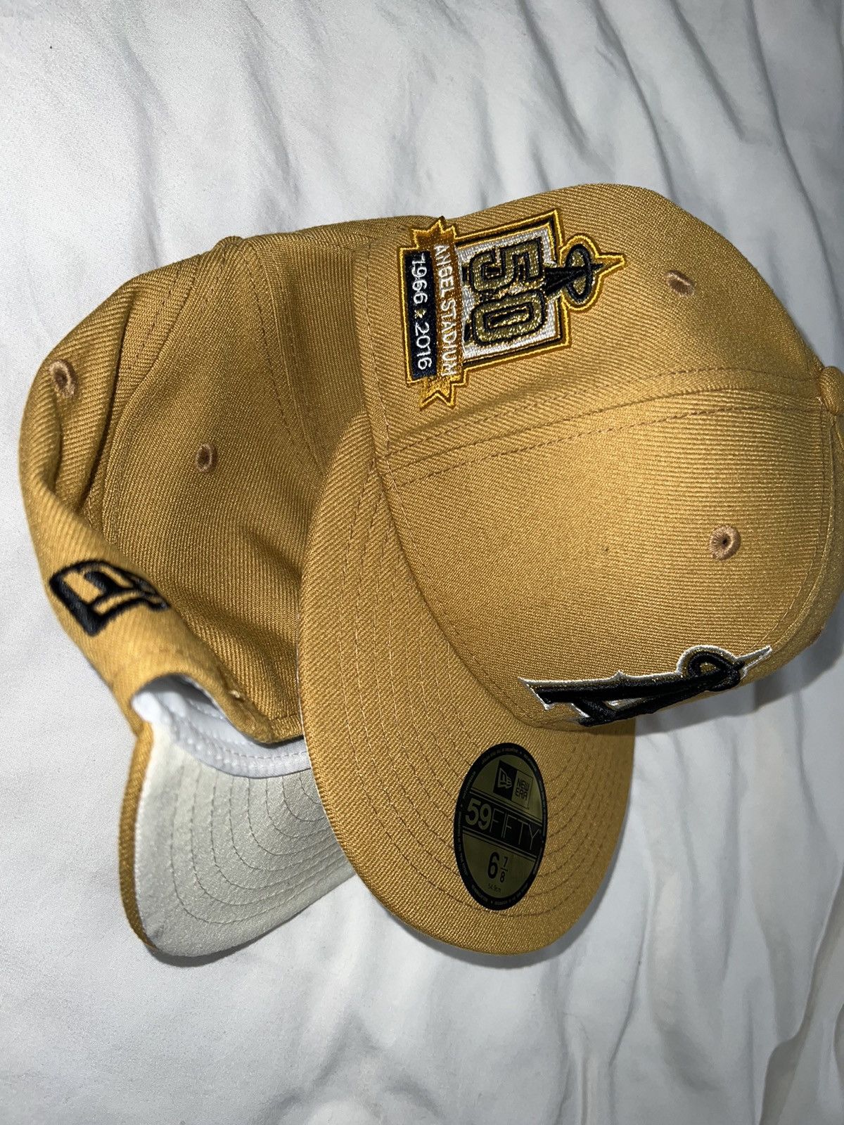 New Era Exclusive Anaheim Angels Fitted Brown Tan Angela 6 7/8 Size ONE SIZE - 2 Thumbnail