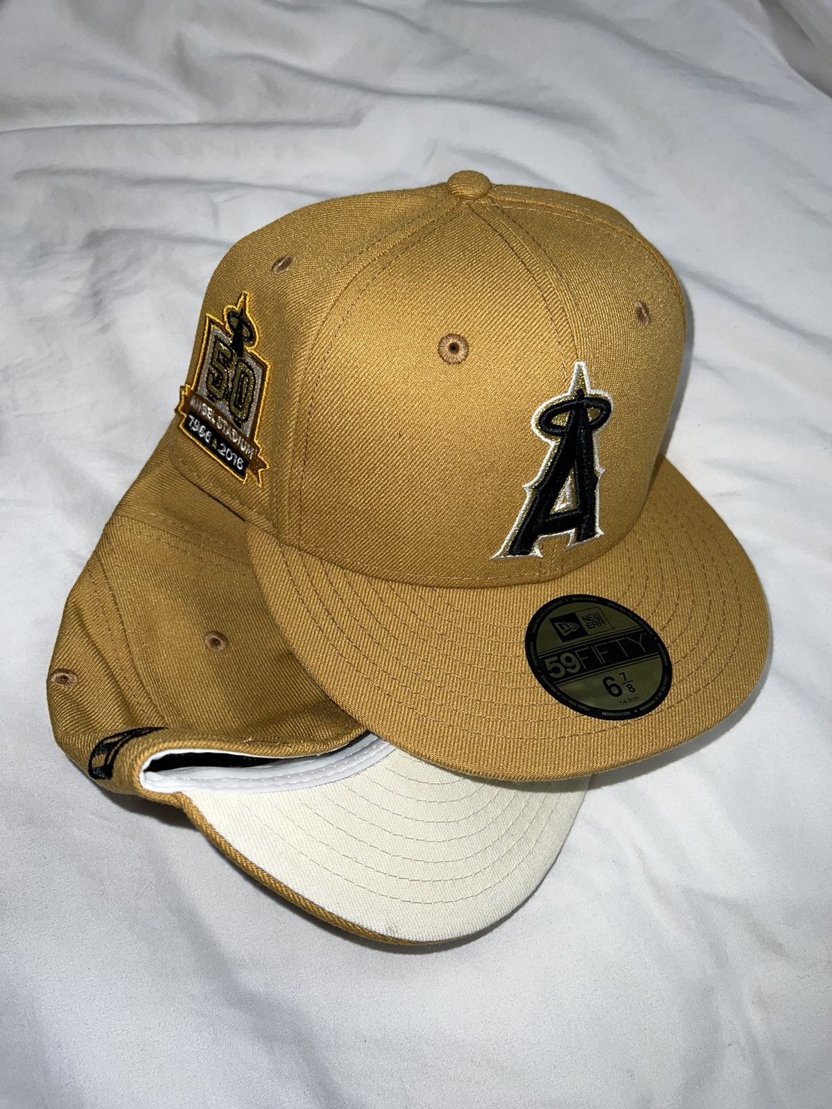 New Era Exclusive Anaheim Angels Fitted Brown Tan Angela 6 7/8 Size ONE SIZE - 1 Thumbnail